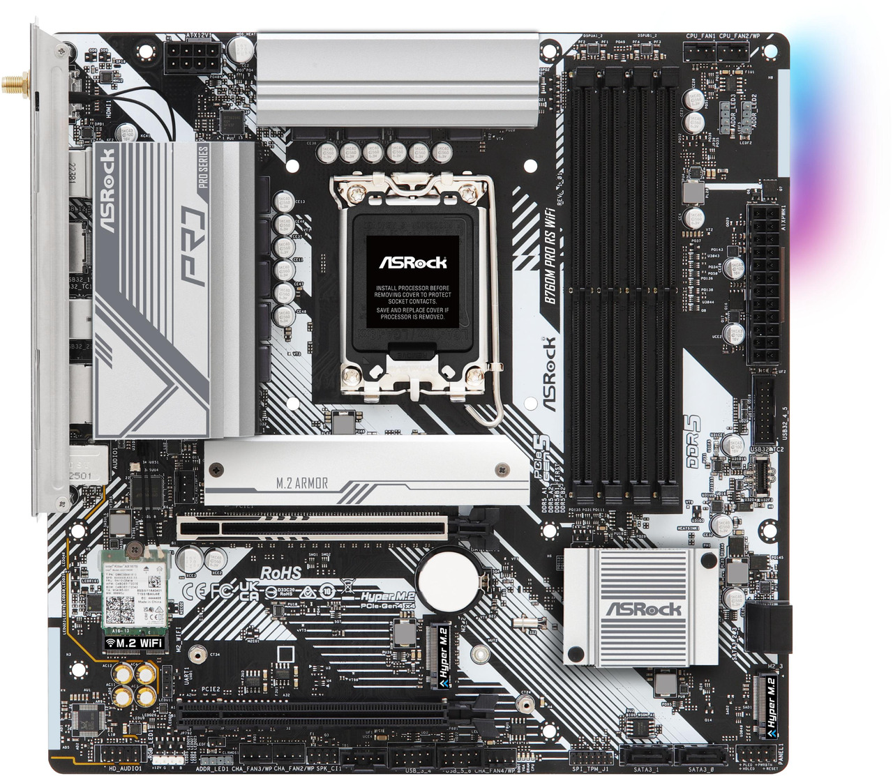 Open Box: ASRock B760M PRO RS WiFi LGA 1700 Micro ATX Motherboard - Newegg.com - Open Box condition - Image 12