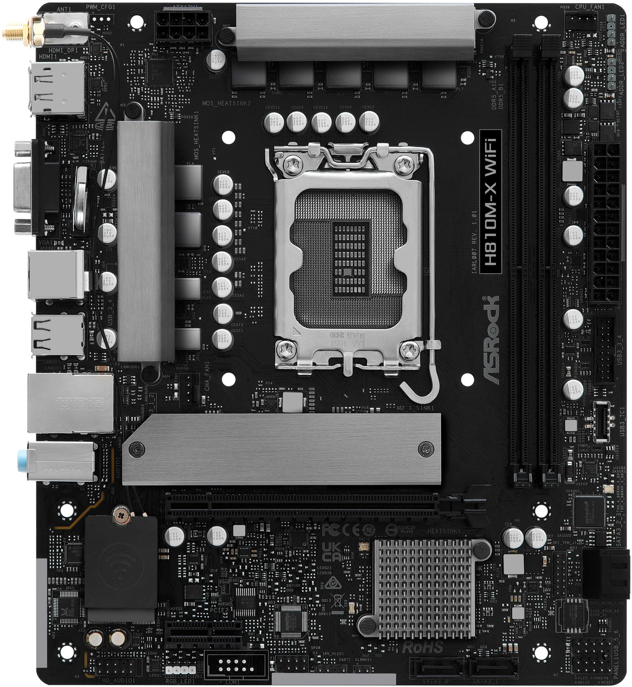 Open Box: ASRock H810M-X WIFI LGA 1851 Micro ATX Motherboard - Newegg.com - Open Box condition - Image 9