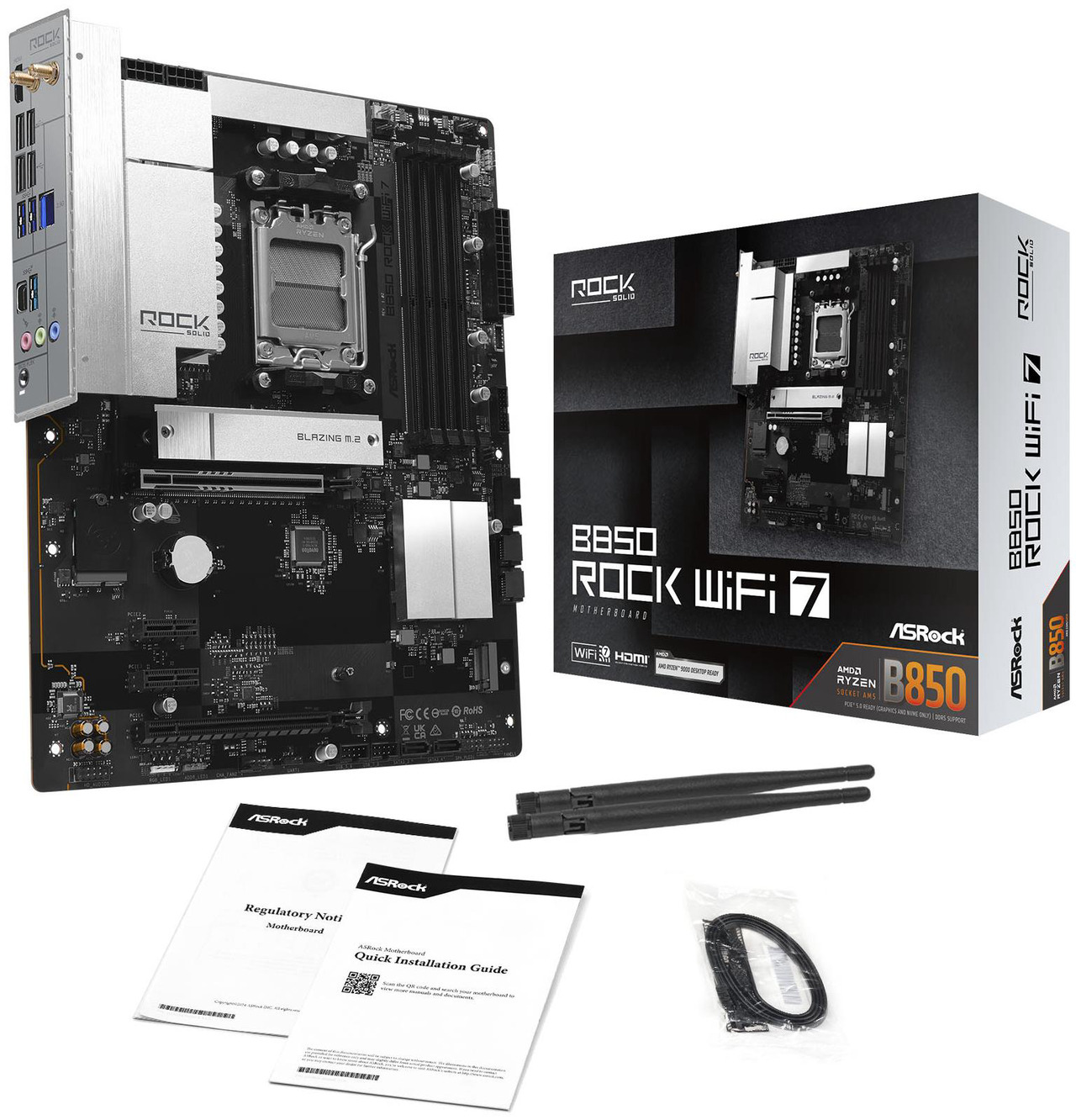 Open Box: Asrock AMD B850 Rock WiFi 7 AM5 ATX Motherboards - Newegg.com - Open Box condition - Image 16