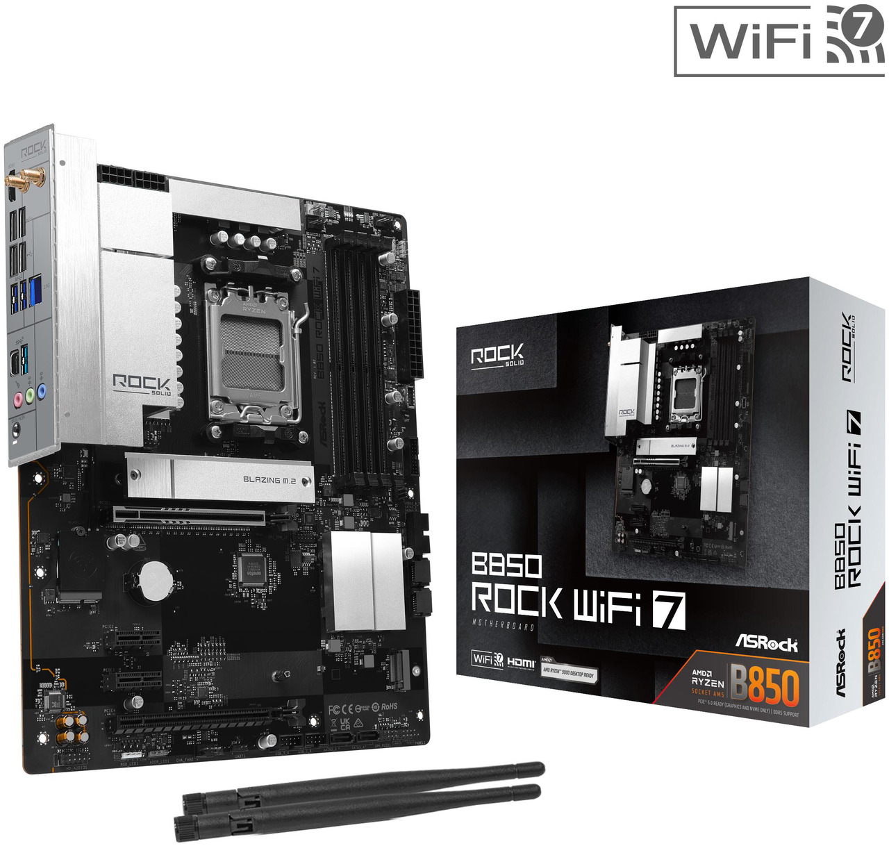 Open Box: Asrock AMD B850 Rock WiFi 7 AM5 ATX Motherboards - Newegg.com - Open Box condition - Image 9
