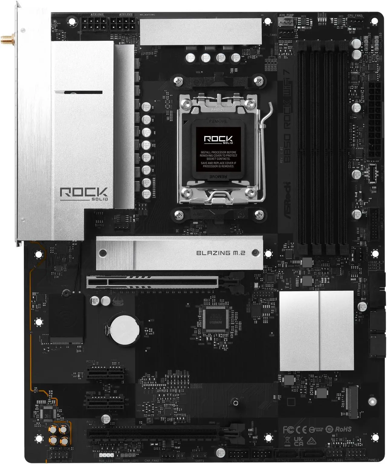 ASRock B850 Rock WiFi 7 AM5 ATX Motherboard