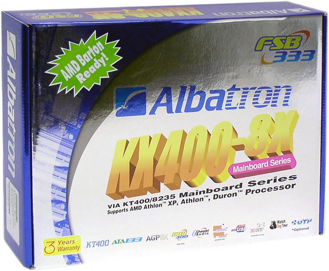 Alt view image 4 of 4 - Albatron KX400-8XV PRO V 2.0 462(A) VIA KT400A ATX AMD Motherboard