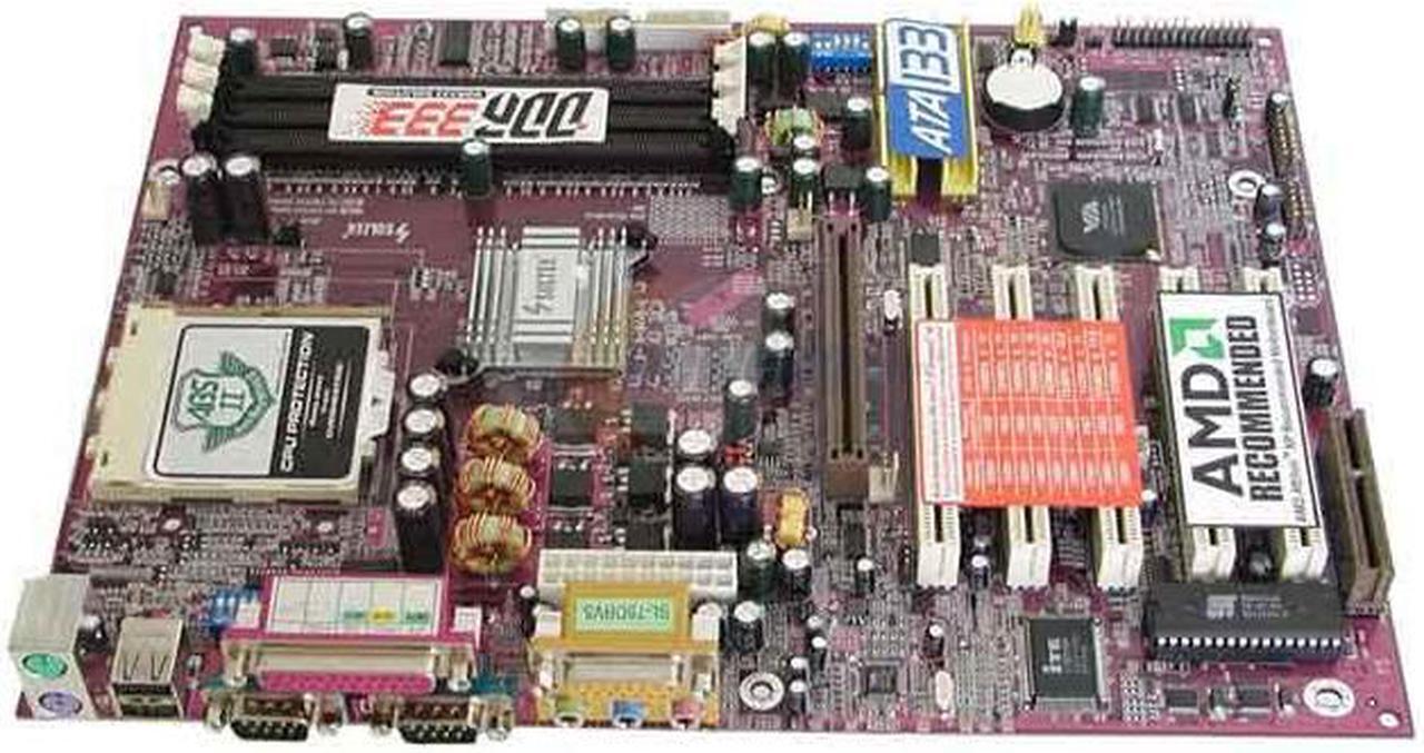 Alt view image 2 of 4 - SOLTEK SL-75DRV5 462(A) VIA KT333 ATX AMD Motherboard