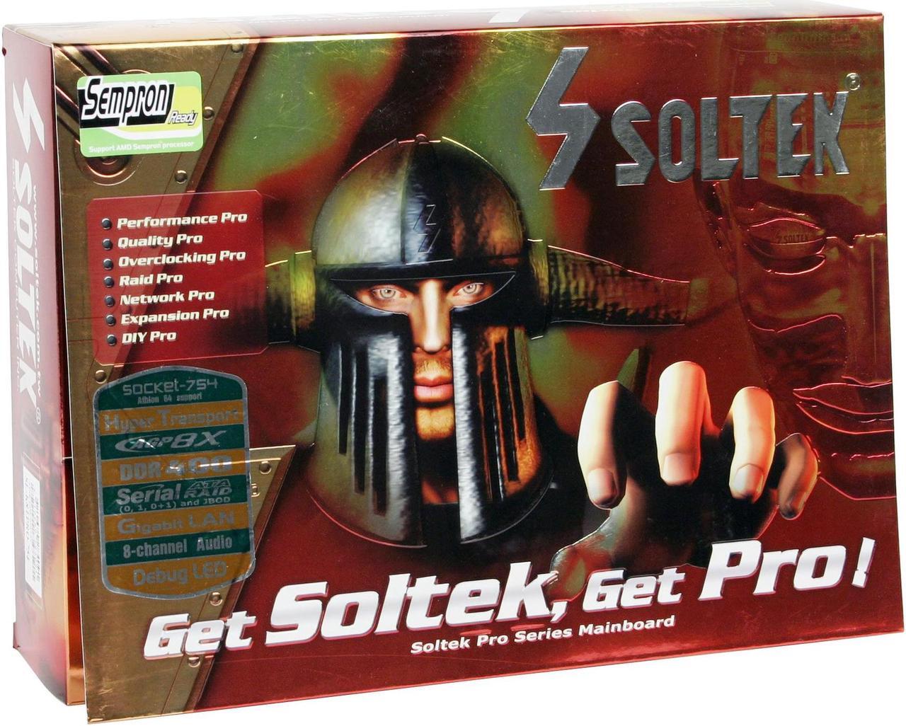 Alt view image 5 of 5 - SOLTEK SL-K8TPro-754 754 VIA K8T800 ATX AMD Motherboard