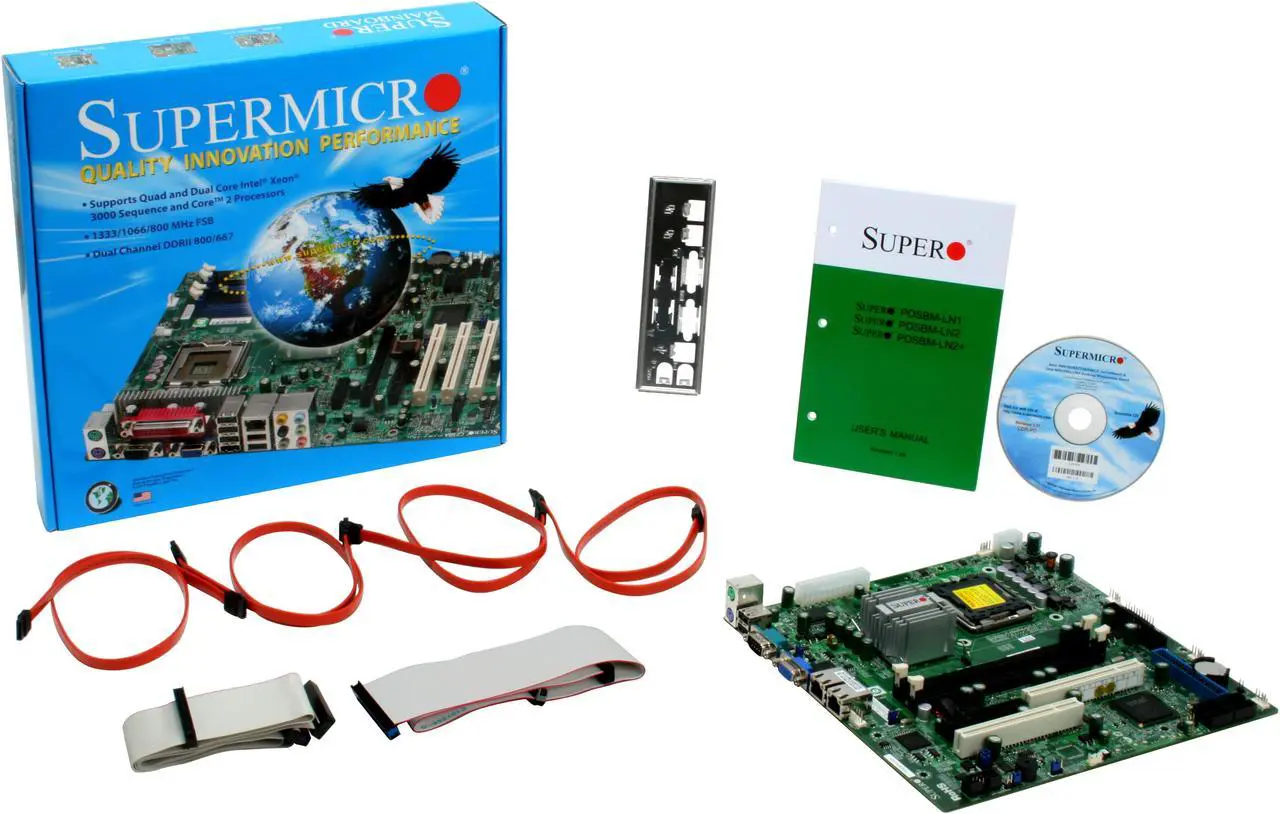 Alt view image 5 of 5 - SUPERMICRO MBD-PDSBM-LN2+-O LGA 775 Intel 946GZ Micro ATX Intel Xeon 3000/Core2 Duo/Pentium D/Pentium 4/Celeron D Server Motherboard