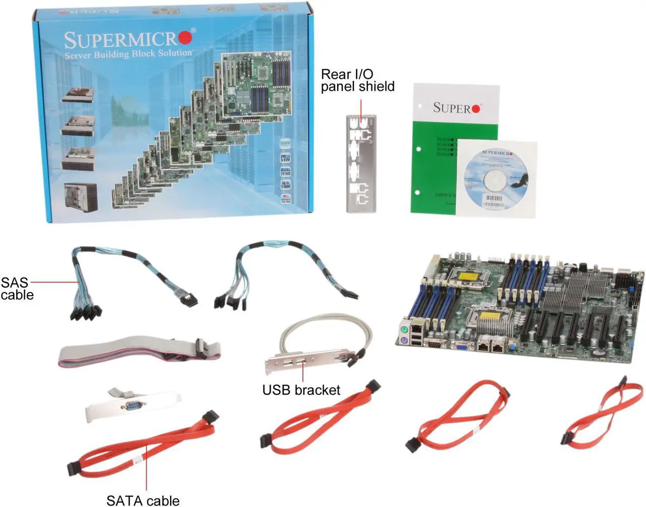 Alt view image 5 of 5 - SUPERMICRO MBD-X8DTH-6F-O Dual LGA 1366 Intel 5520 Extended ATX Dual Intel Xeon Server Motherboard
