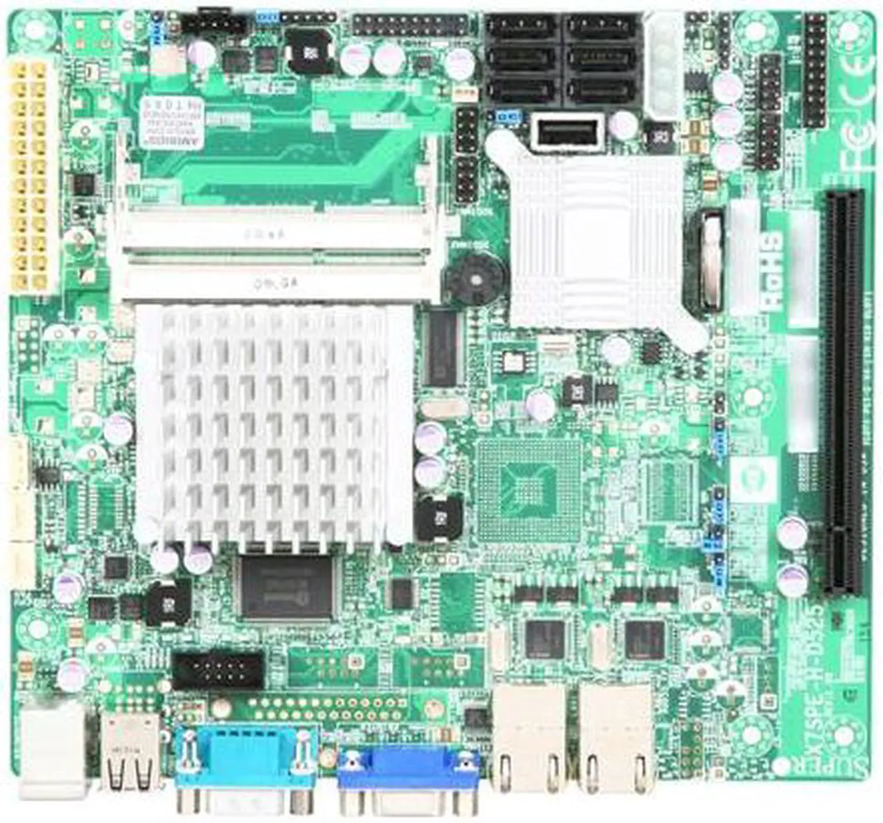 Alt view image 3 of 5 - SUPERMICRO MBD-X7SPE-H-D525-O Flex ATX Server Motherboard FCBGA559 DDR3 800