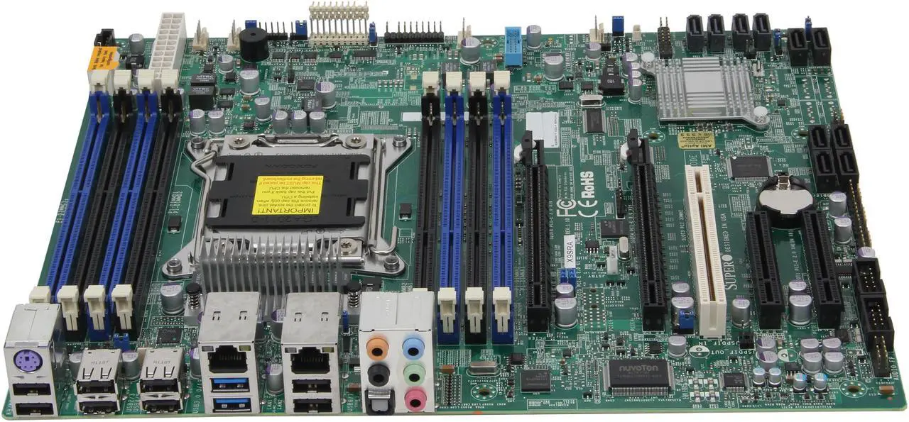 Alt view image 3 of 5 - SUPERMICRO X9SRA ATX Server Motherboard