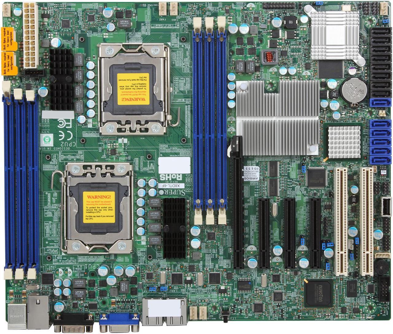 Alt view image 4 of 5 - SUPERMICRO X8DTL-6F ATX Server Motherboard Dual LGA 1366 Intel 5500 DDR3 1333/1066/800