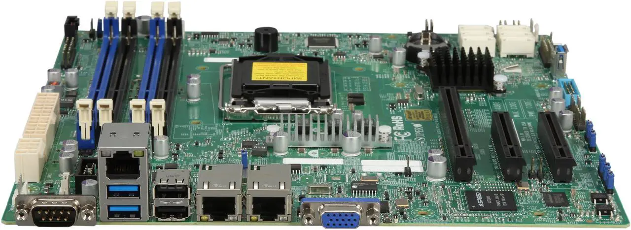 Alt view image 3 of 5 - SUPERMICRO MBD-X10SLH-F-O uATX Server Motherboard LGA 1150 Intel C226 DDR3 1600