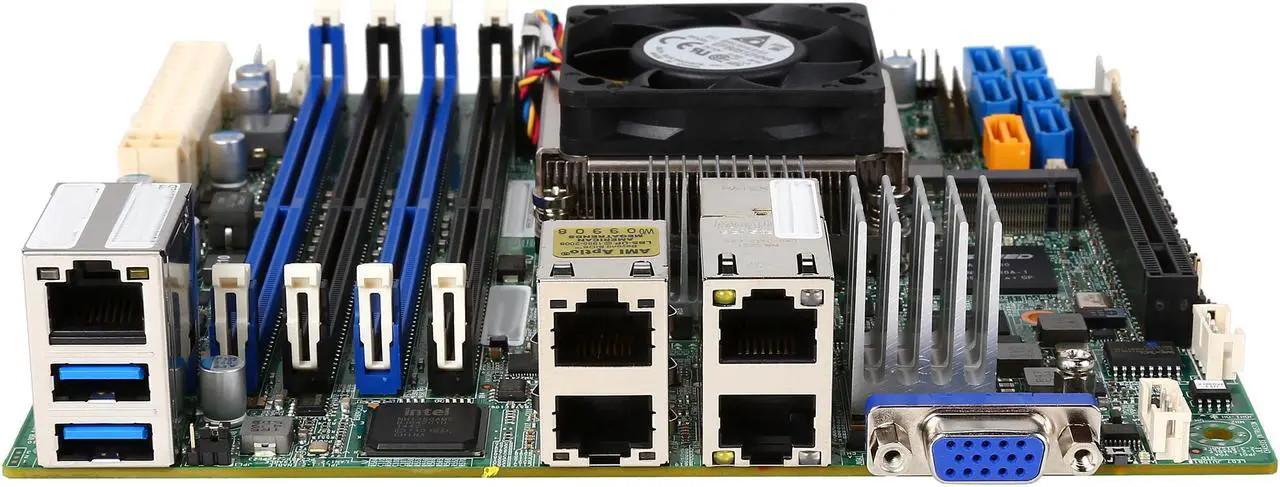 Alt view image 2 of 5 - SUPERMICRO MBD-X10SDV-TLN4F-O Mini ITX Server Motherboard Xeon Processor D-1541 FCBGA 1667