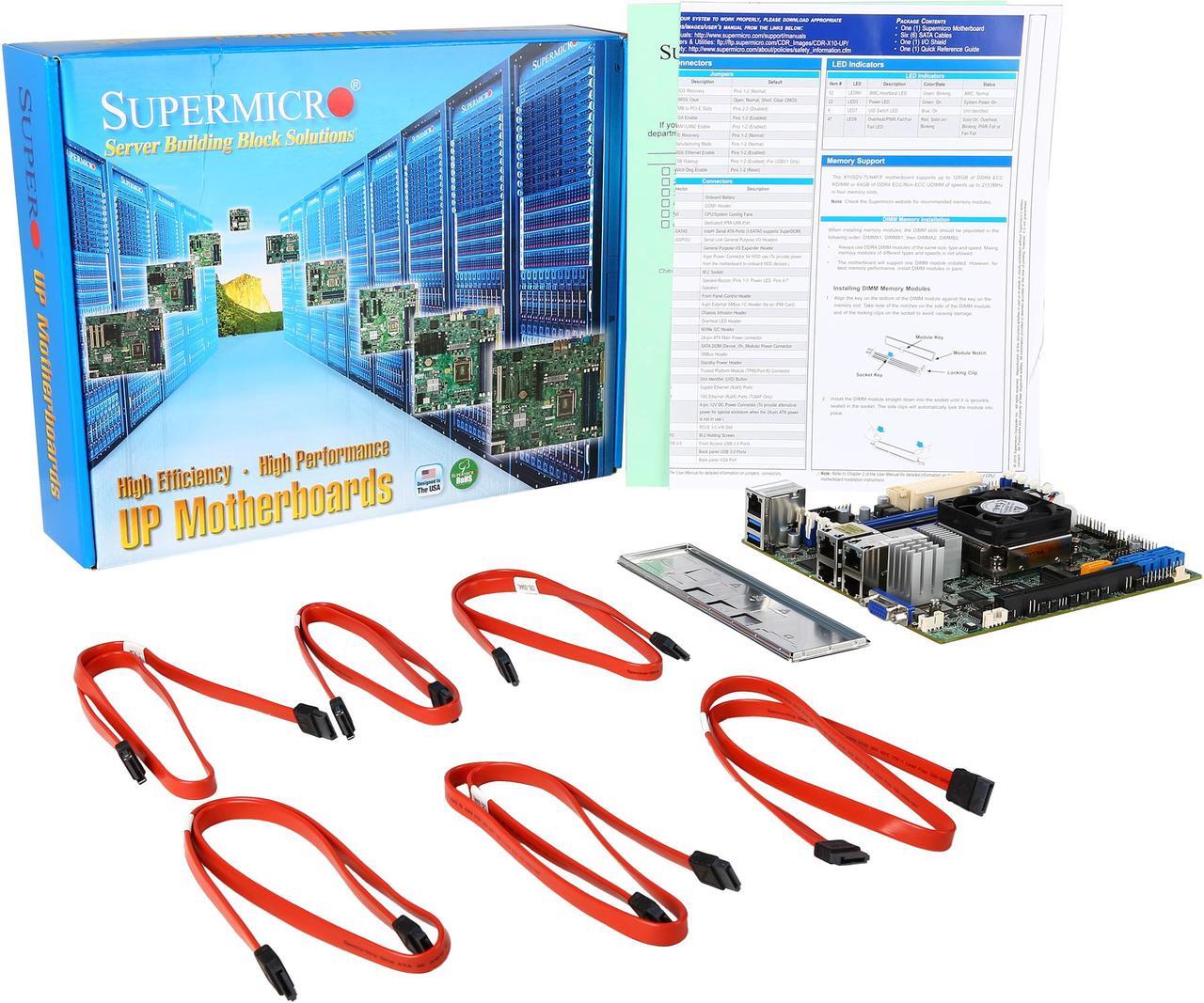 Alt view image 5 of 5 - SUPERMICRO MBD-X10SDV-TLN4F-O Mini ITX Server Motherboard Xeon Processor D-1541 FCBGA 1667