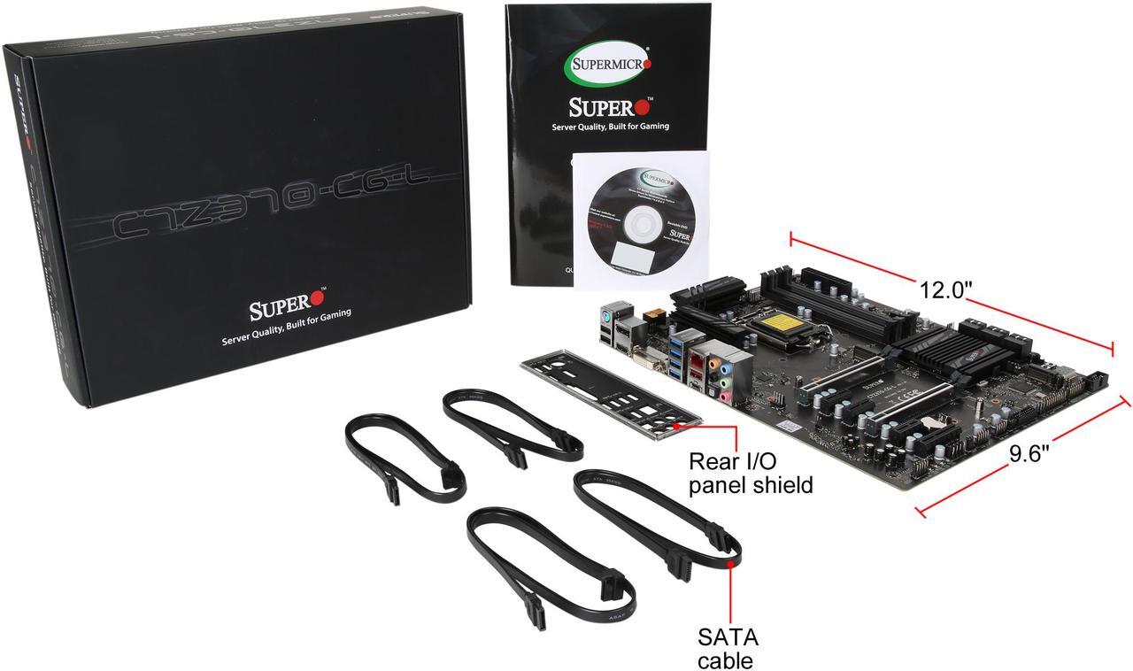 Alt view image 6 of 5 - SUPERMICRO MBD-C7Z370-CG-L-O LGA 1151 (300 Series) Intel Z370 HDMI USB 3.0 ATX Intel Motherboard