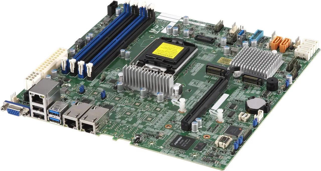 Alt view image 3 of 5 - SUPERMICRO MBD-X11SCM-F-O Micro ATX Server Motherboard LGA 1151 Intel C246