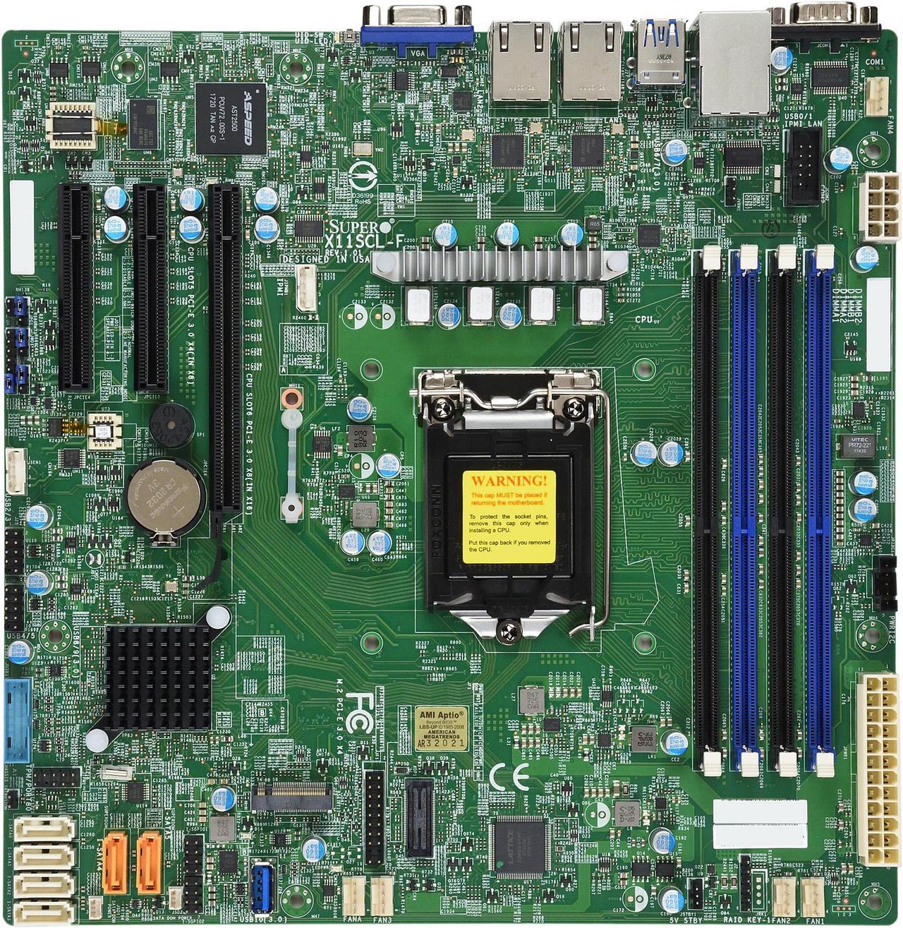 SUPERMICRO MBD-X11SCL-F-O Micro ATX Server Motherboard LGA 1151 Intel C242