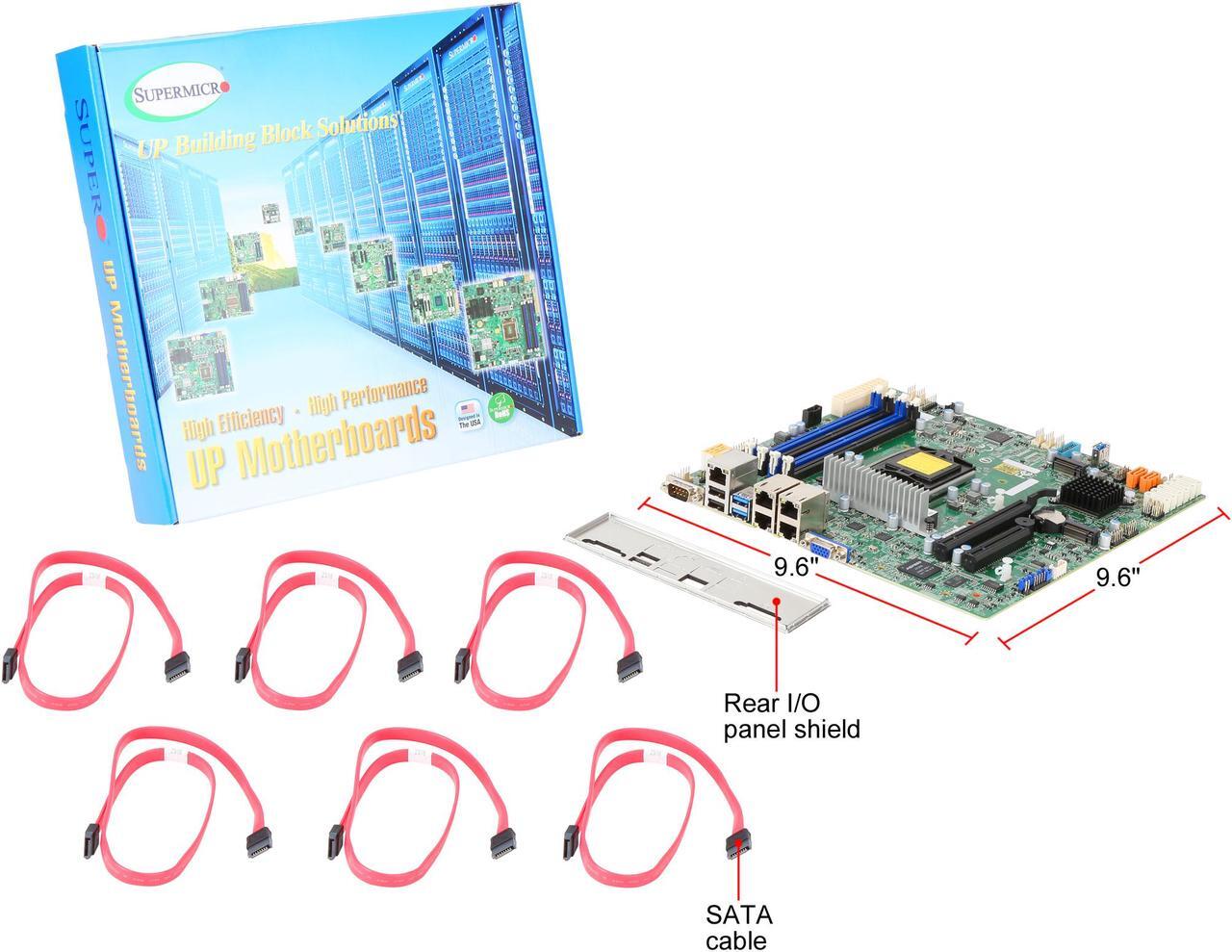 Alt view image 6 of 6 - SUPERMICRO MBD-X11SCH-LN4F-O Micro ATX Server Motherboard LGA 1151 Intel C246