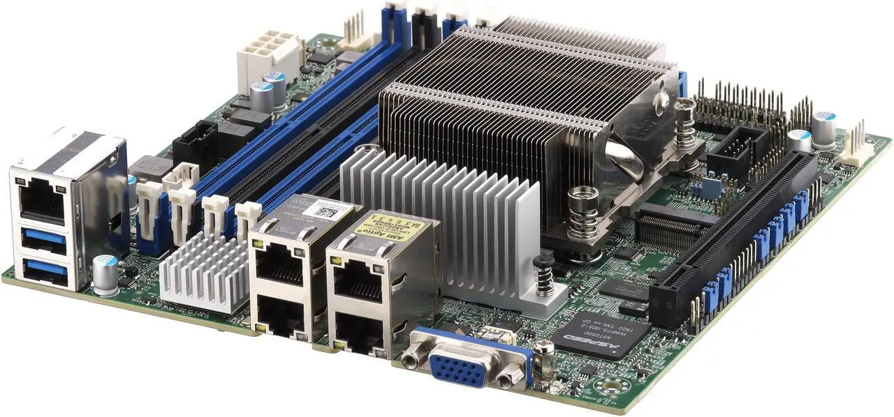 Alt view image 2 of 6 - SUPERMICRO MBD-M11SDV-8CT-LN4F-O Mini ITX Server Motherboard