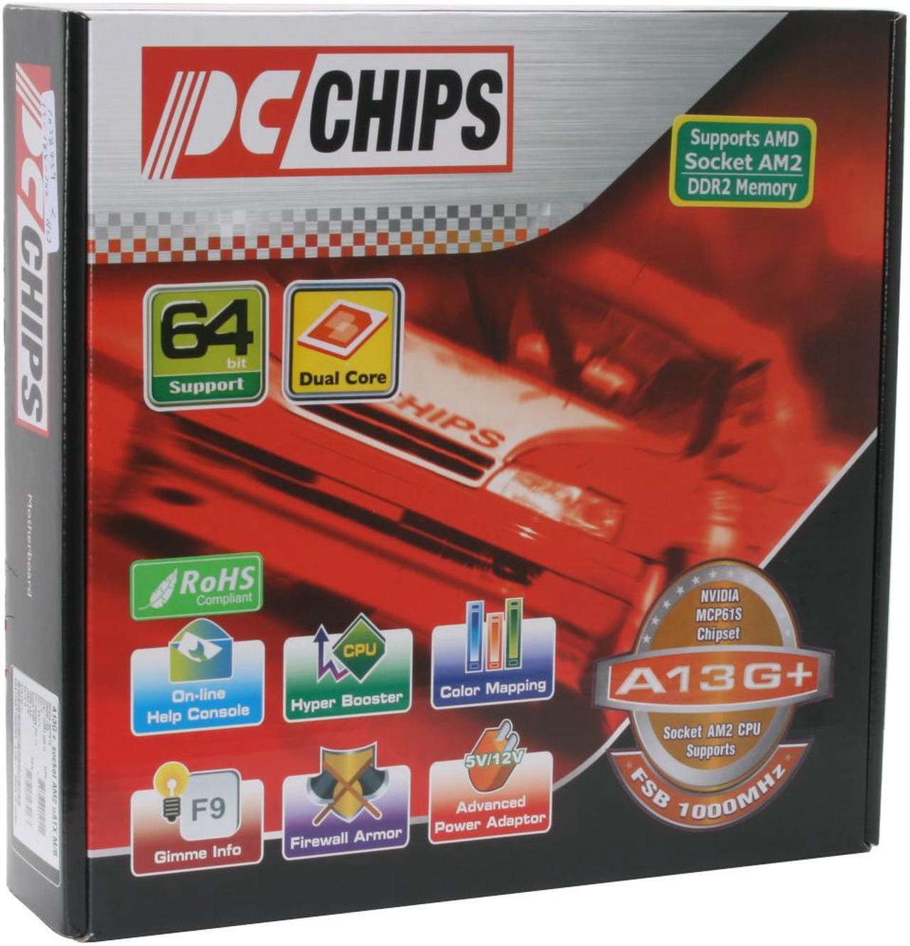 Alt view image 7 of 7 - PC CHIPS A13G+ (V3.0) AM2 NVIDIA nForce 6100-405 Micro ATX AMD Motherboard