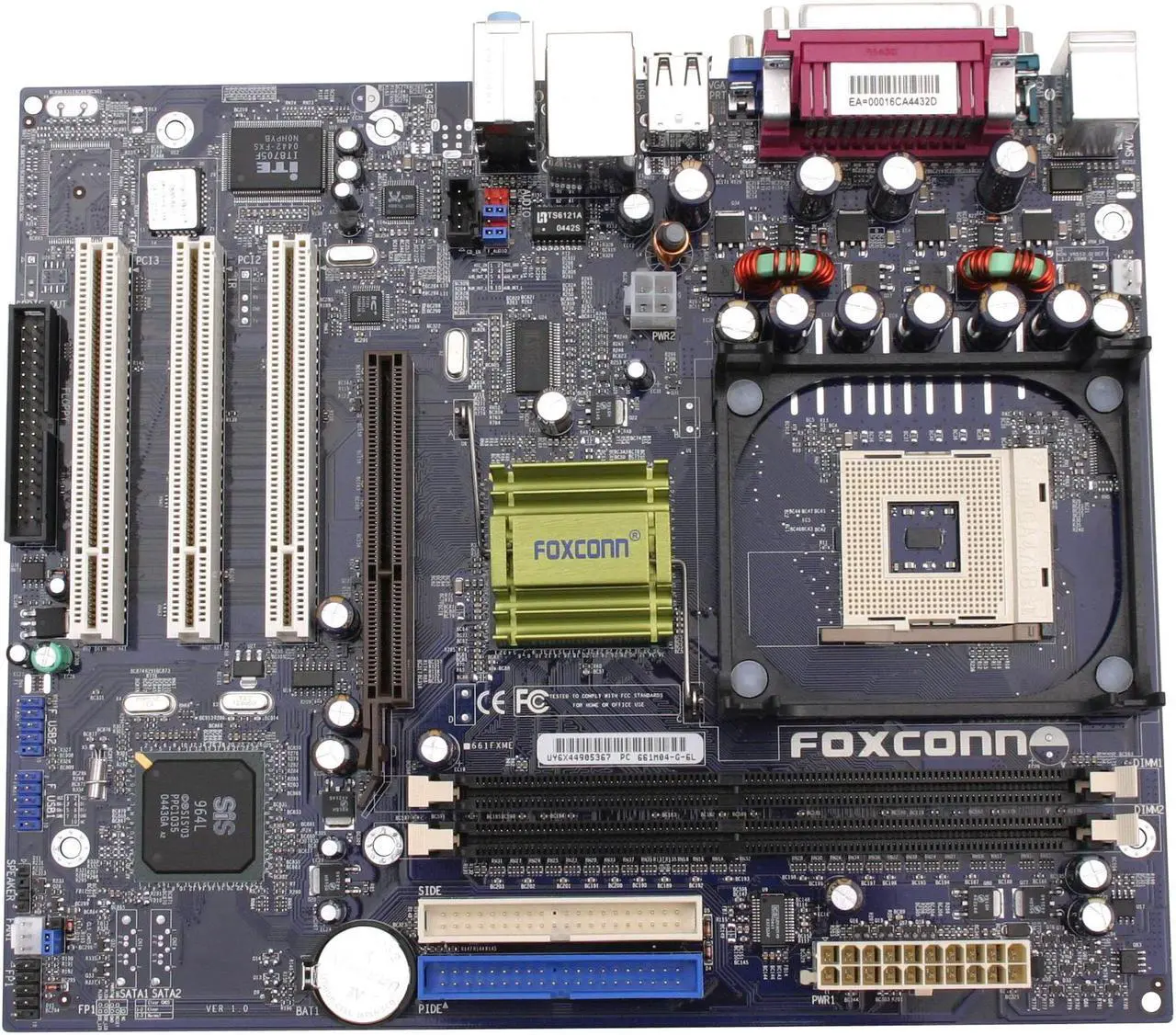 Alt view image 2 of 4 - Foxconn 661FXME Socket 478 SiS 661FX Micro ATX Intel Motherboard