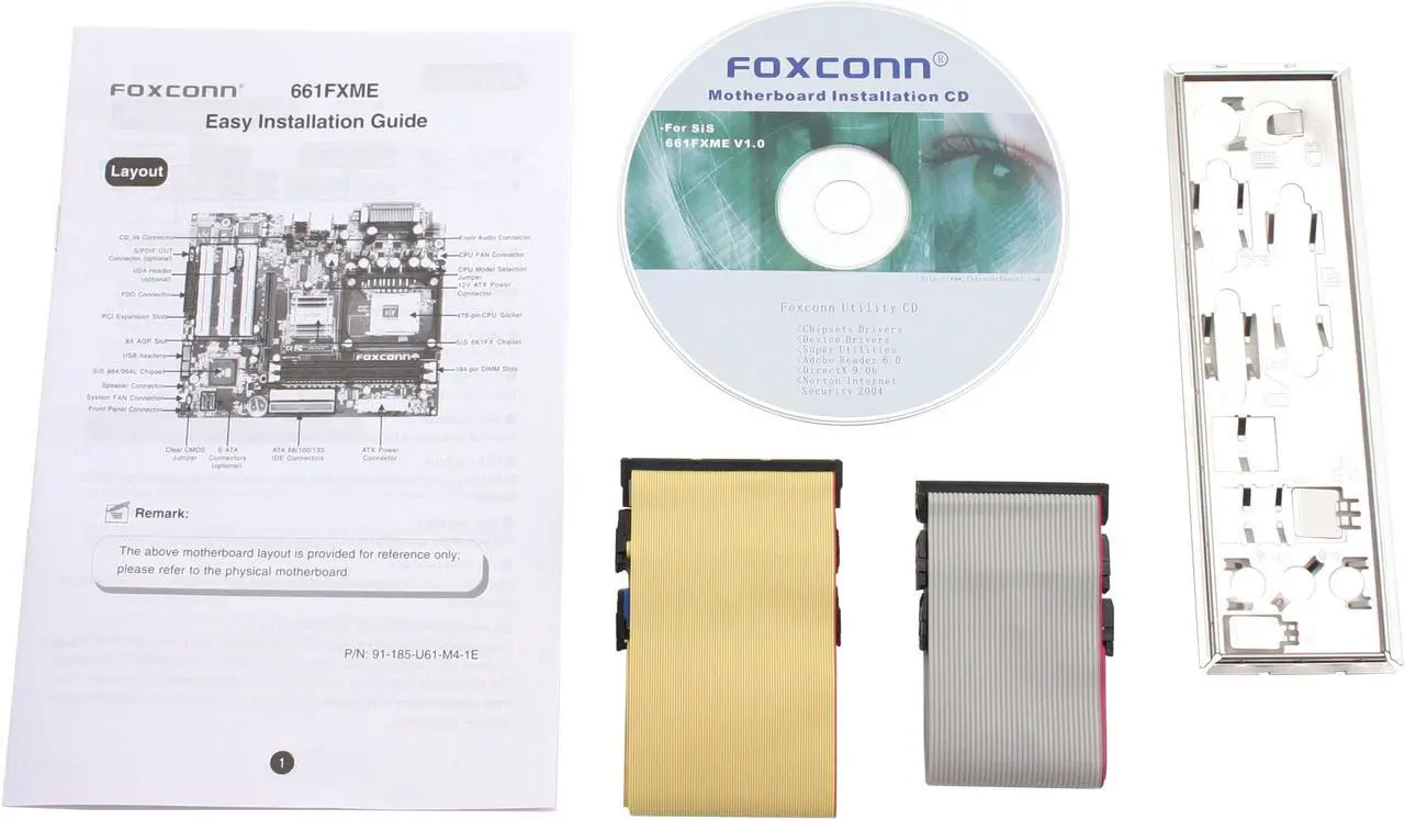 Alt view image 3 of 4 - Foxconn 661FXME Socket 478 SiS 661FX Micro ATX Intel Motherboard