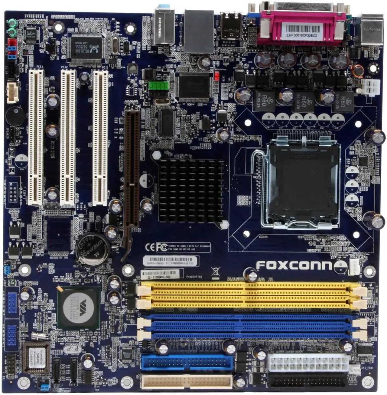 Alt view image 3 of 5 - Foxconn P4M800P7MA-RS2 LGA 775 VIA P4M800 PRO Micro ATX Intel Motherboard