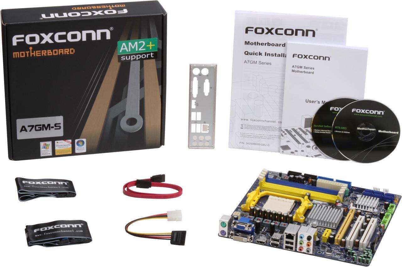 Alt view image 2 of 2 - Foxconn A7GM-S AM2+/AM2 AMD 780G HDMI Micro ATX AMD Motherboard