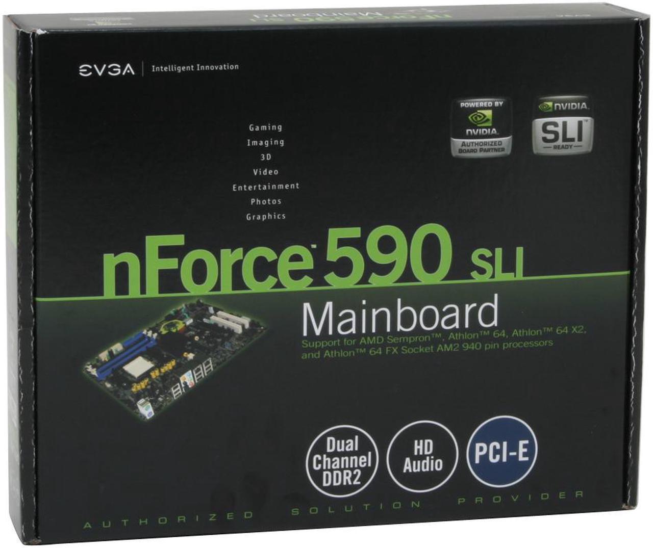 Alt view image 7 of 7 - EVGA 122-M2-NF59-TR AM2 NVIDIA nForce 590 SLI MCP ATX AMD Motherboard
