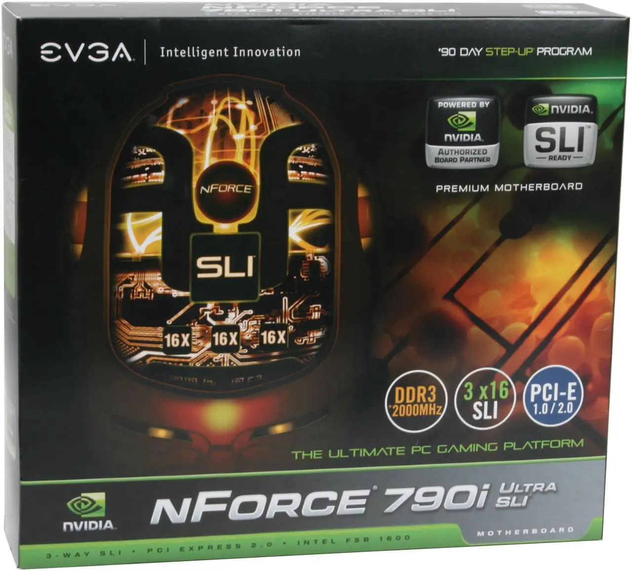 Alt view image 8 of 8 - EVGA 132-CK-NF79-A1 LGA 775 NVIDIA nForce 790i Ultra SLI ATX Intel Motherboard