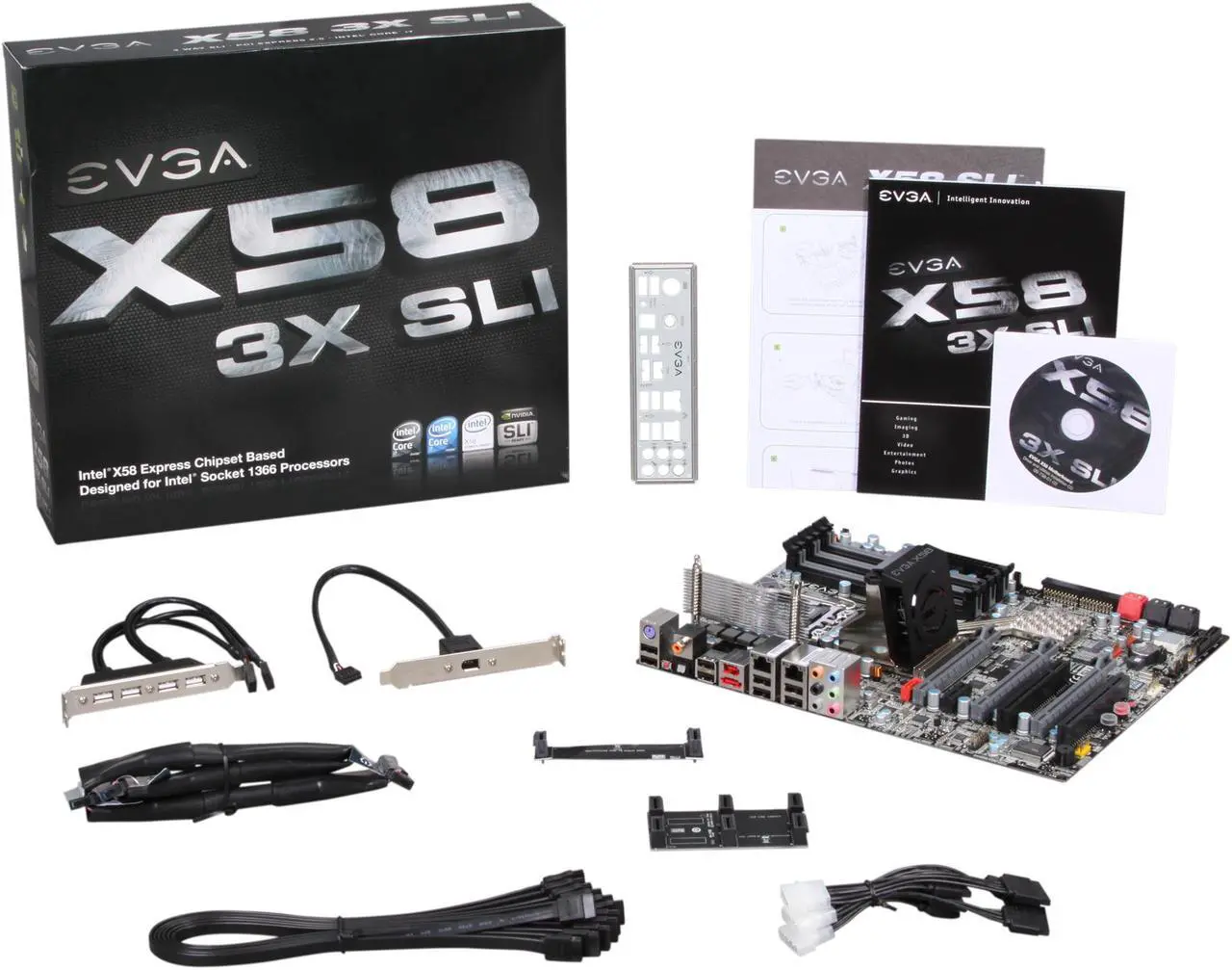 Alt view image 5 of 5 - EVGA E758-A1 3-Way SLI (x16/x16/x8) LGA 1366 Intel X58 ATX Intel Motherboard