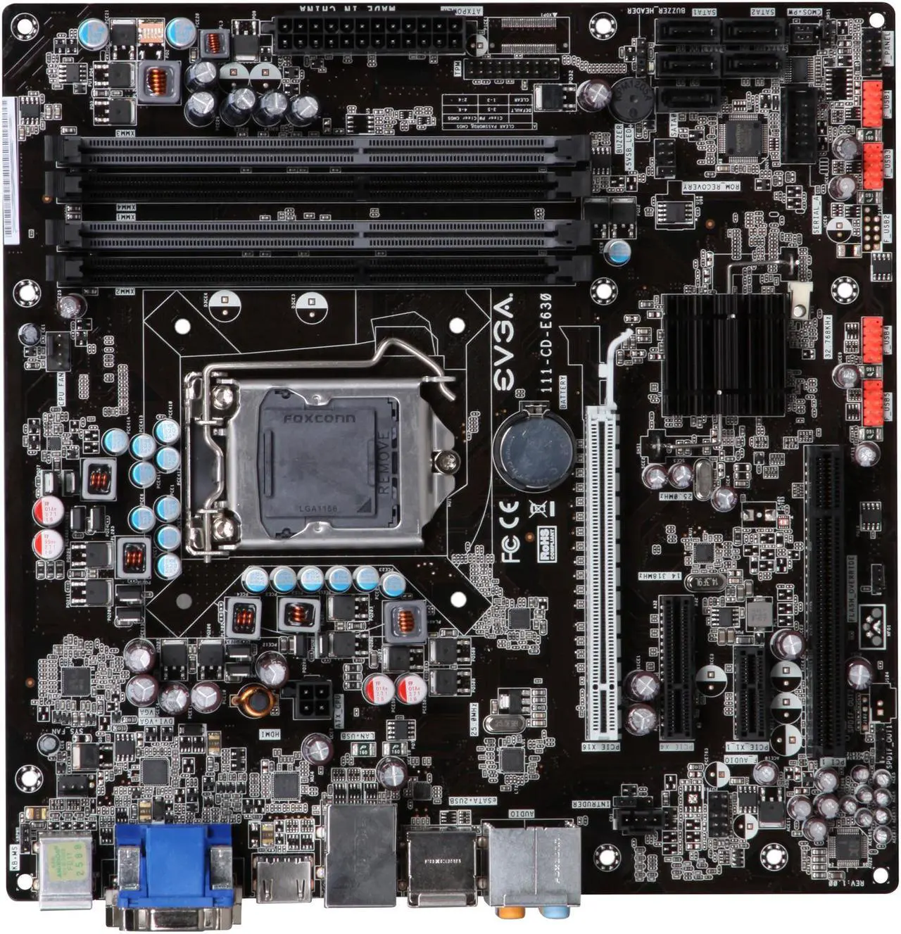 Alt view image 3 of 5 - EVGA H55V 111-CD-E630-TR LGA 1156 Intel H55 HDMI Micro ATX Intel Motherboard