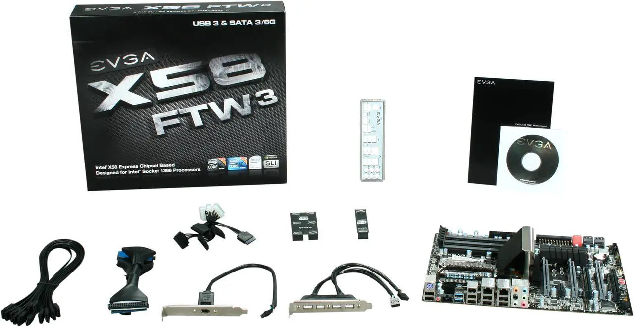 Alt view image 5 of 5 - EVGA X58 FTW3 132-GT-E768-KR LGA 1366 SATA 6Gb/s USB 3.0 ATX Intel Motherboard