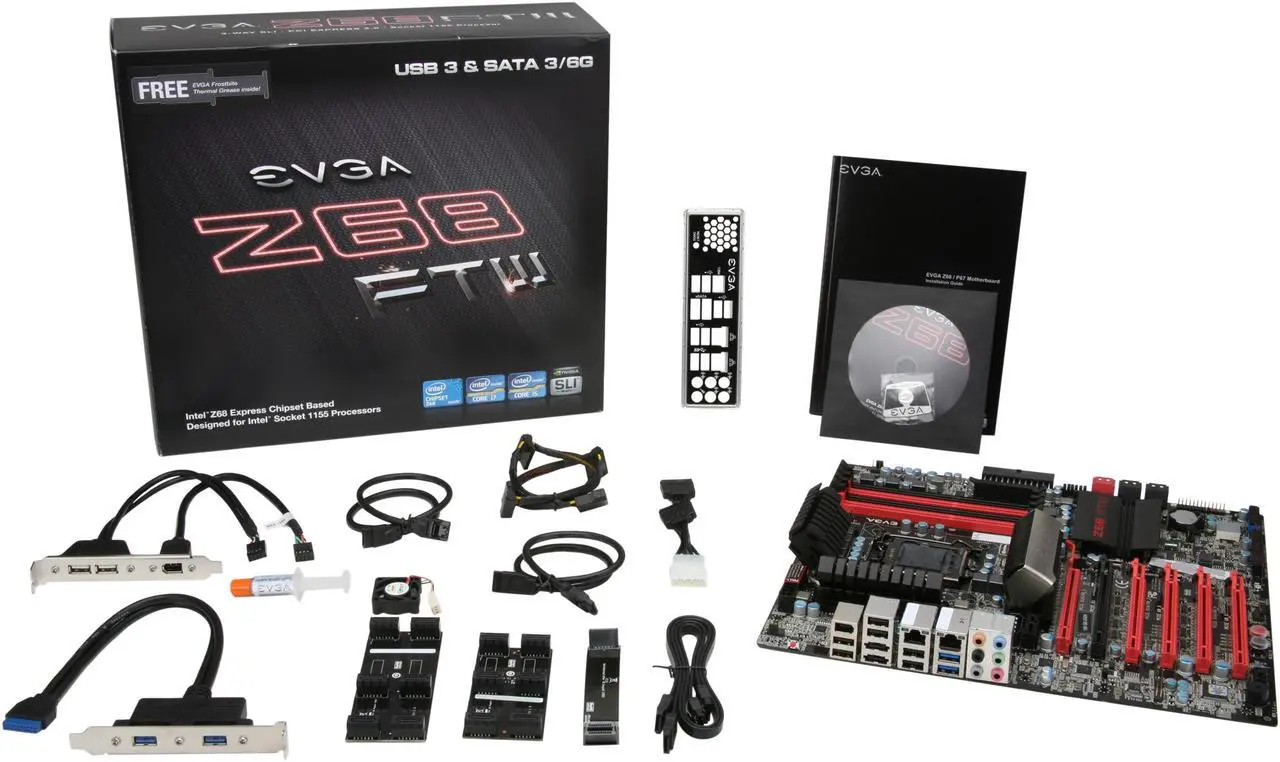 Alt view image 5 of 5 - EVGA Z68 FTW 160-SB-E689-KR LGA 1155 Intel Z68 SATA 6Gb/s USB 3.0 Extended ATX Intel Motherboard