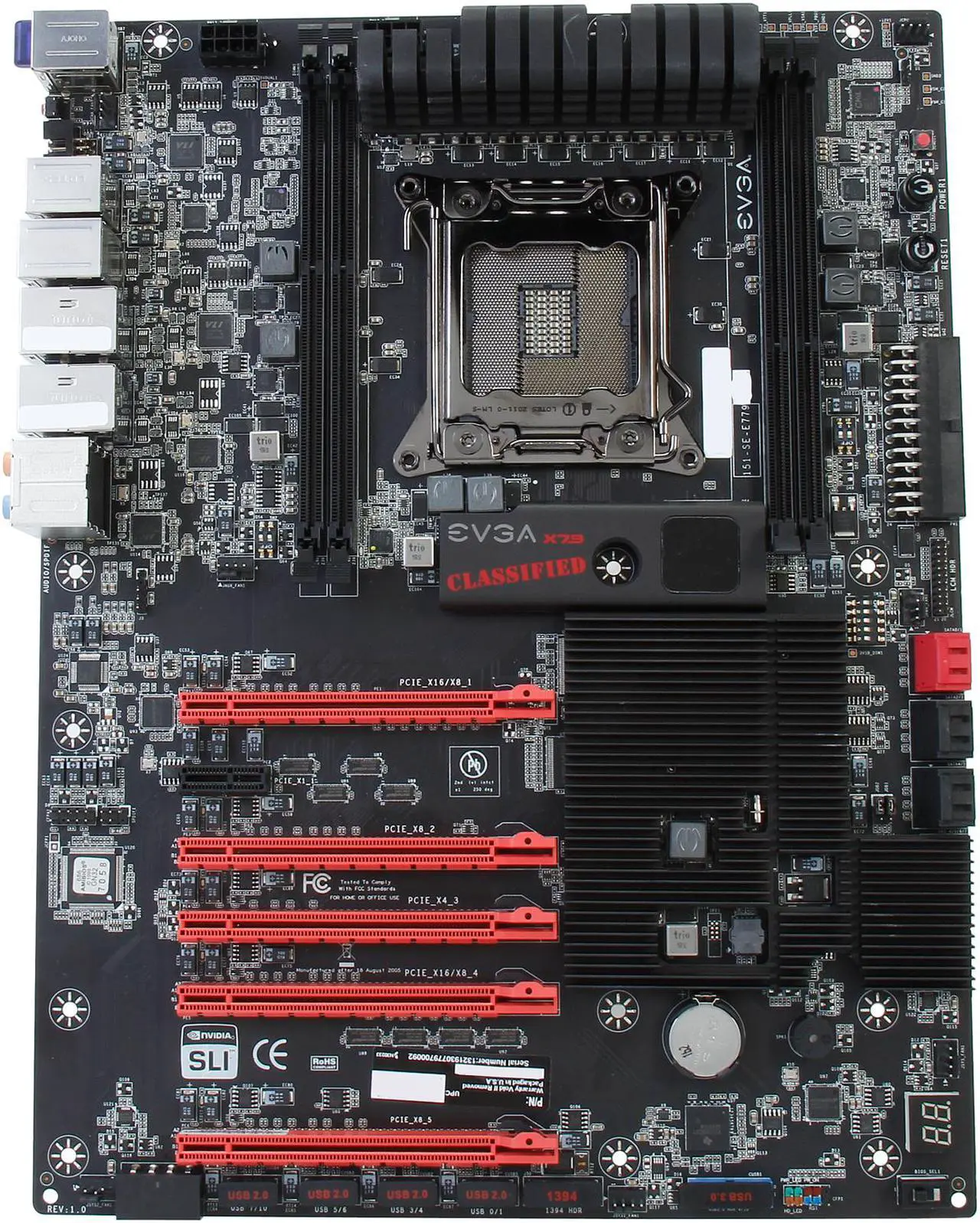 Alt view image 3 of 5 - EVGA X79 Classified - LGA 2011 Intel X79 SATA 6Gb/s USB 3.0 XL ATX Motherboard (151-SE-E779-K3)