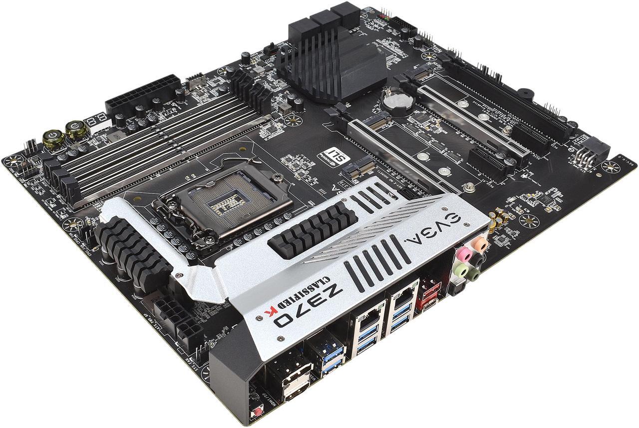 Alt view image 3 of 8 - EVGA Z370 Classified K, 134-KS-E379-KR, LGA 1151, Intel Z370, HDMI, SATA 6Gb/s, USB 3.1, USB 3.0, ATX, Intel Motherboard