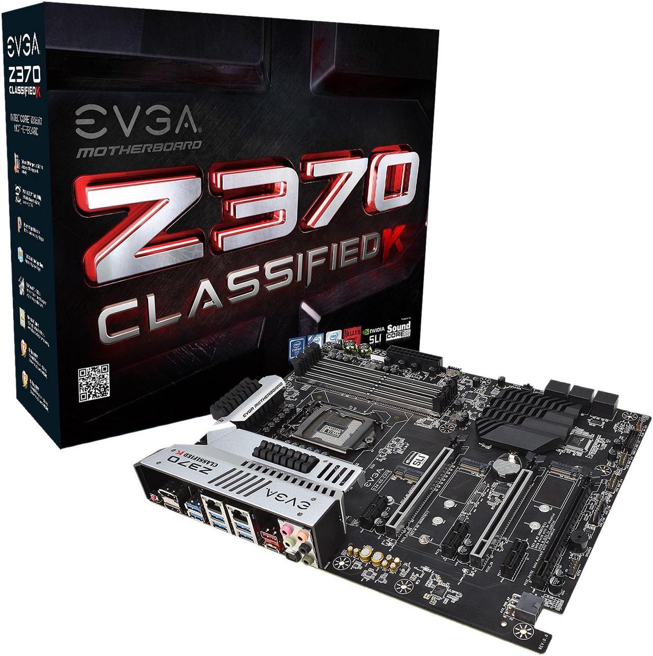 Alt view image 7 of 8 - EVGA Z370 Classified K, 134-KS-E379-KR, LGA 1151, Intel Z370, HDMI, SATA 6Gb/s, USB 3.1, USB 3.0, ATX, Intel Motherboard