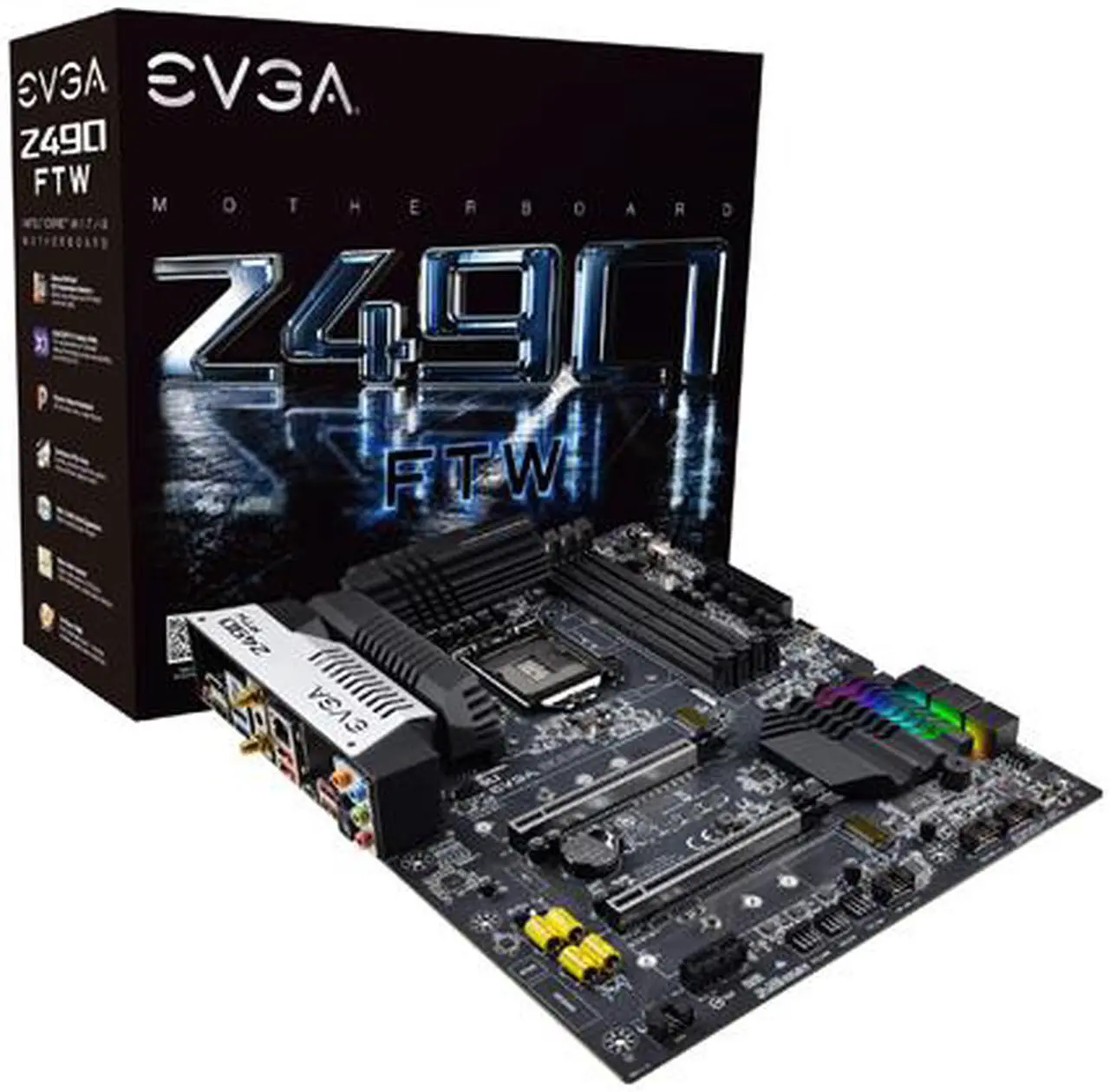 Alt view image 6 of 8 - EVGA Z490 FTW WiFi 122-CL-E497-KR LGA 1200 Intel Z490 ATX Intel Motherboard