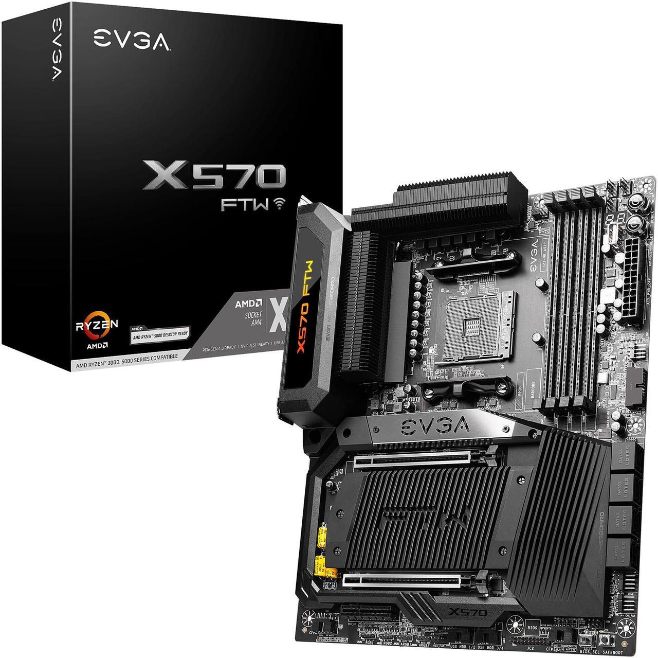 Alt view image 9 of 10 - EVGA X570 FTW WIFI, 121-VR-A577-KR, AM4, AMD X570, PCIe Gen4, SATA 6Gb/s, Wi-Fi 6/BT5.2, USB 3.2 Gen2, M.2, ATX, AMD Motherboard