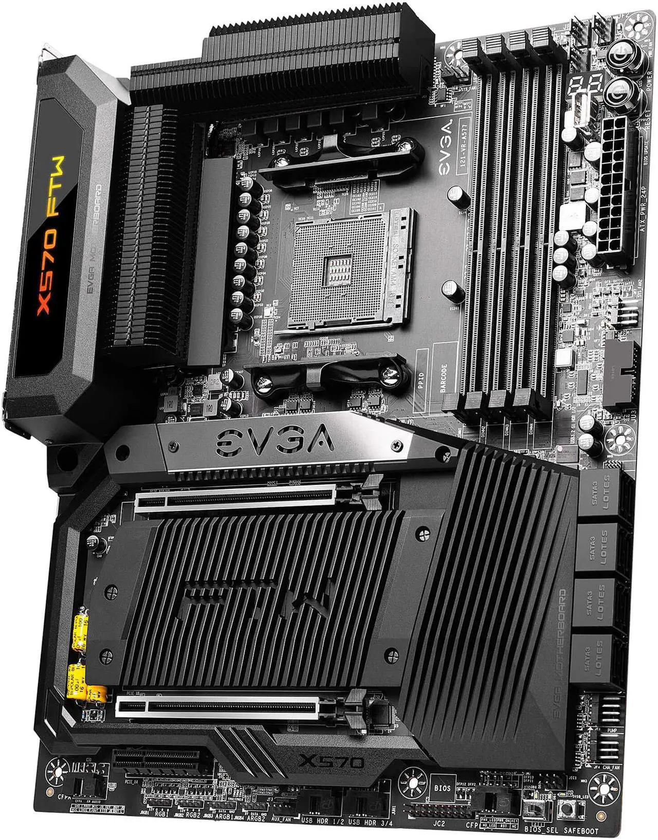 Alt view image 3 of 10 - EVGA X570 FTW WIFI, 121-VR-A577-KR, AM4, AMD X570, PCIe Gen4, SATA 6Gb/s, Wi-Fi 6/BT5.2, USB 3.2 Gen2, M.2, ATX, AMD Motherboard