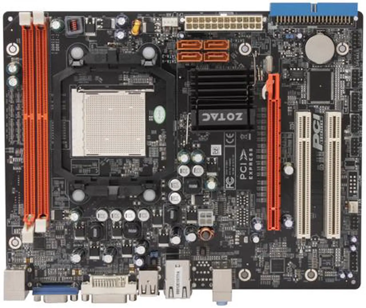 Alt view image 3 of 5 - ZOTAC GF8100-A-E AM2+/AM2 NVIDIA GeForce 8100 Micro ATX AMD Motherboard