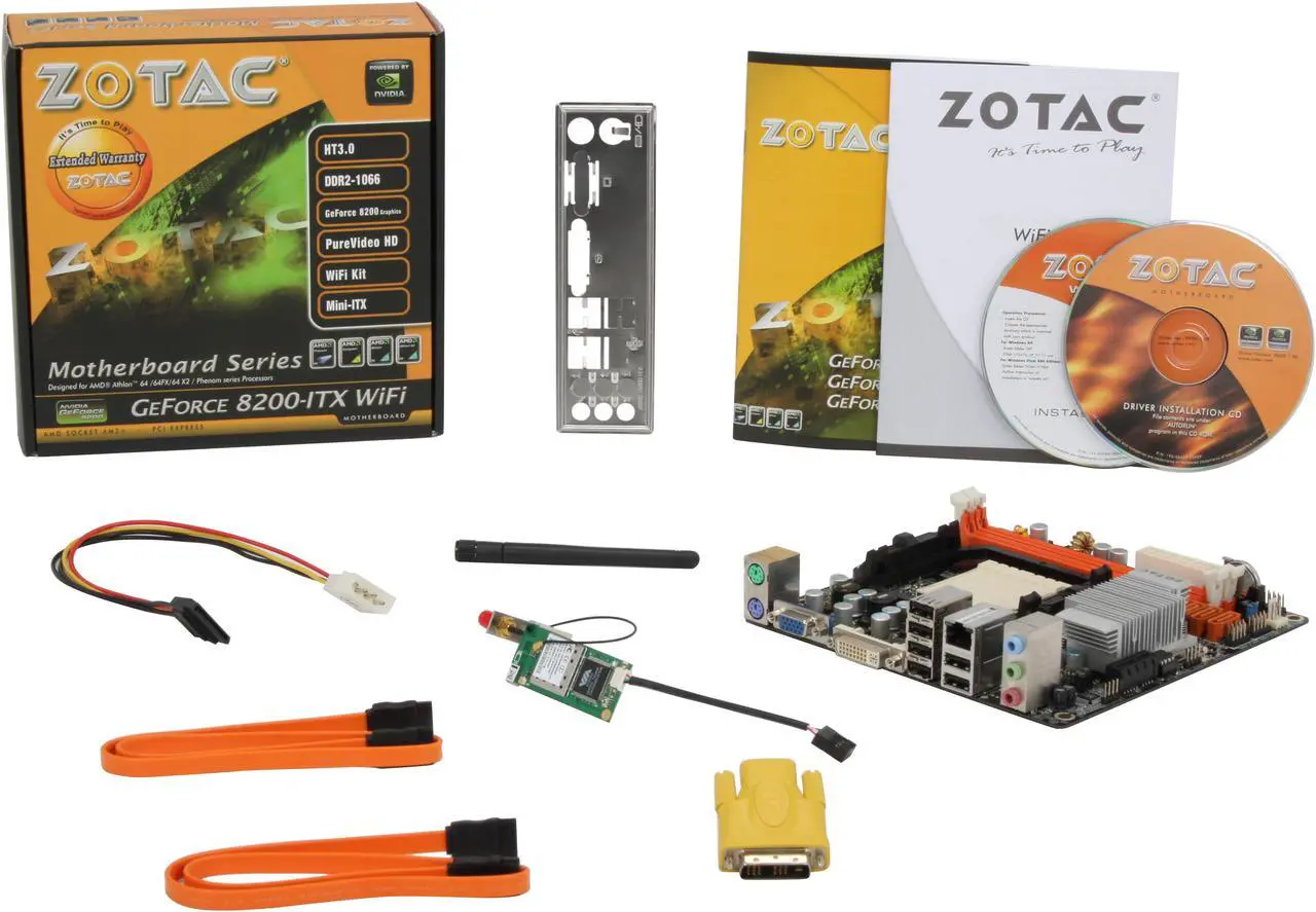 Alt view image 5 of 5 - ZOTAC GF8200-C-E AM2+/AM2 NVIDIA GeForce 8200 Mini ITX AMD Motherboard