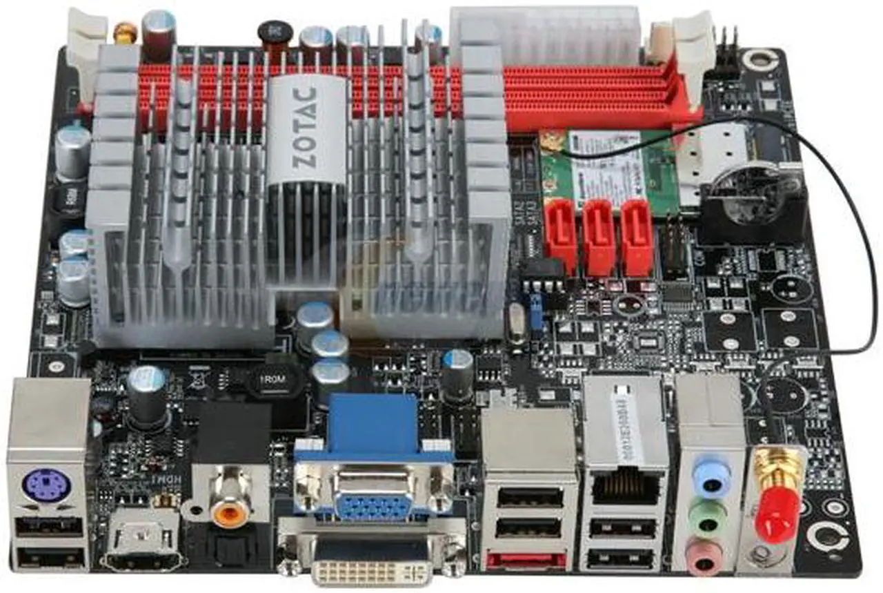 Alt view image 3 of 6 - ZOTAC IONITX-D-E Intel Atom 330 Dual Core 1.6 GHz 441 NVIDIA ION Mini ITX Motherboard / CPU Combo