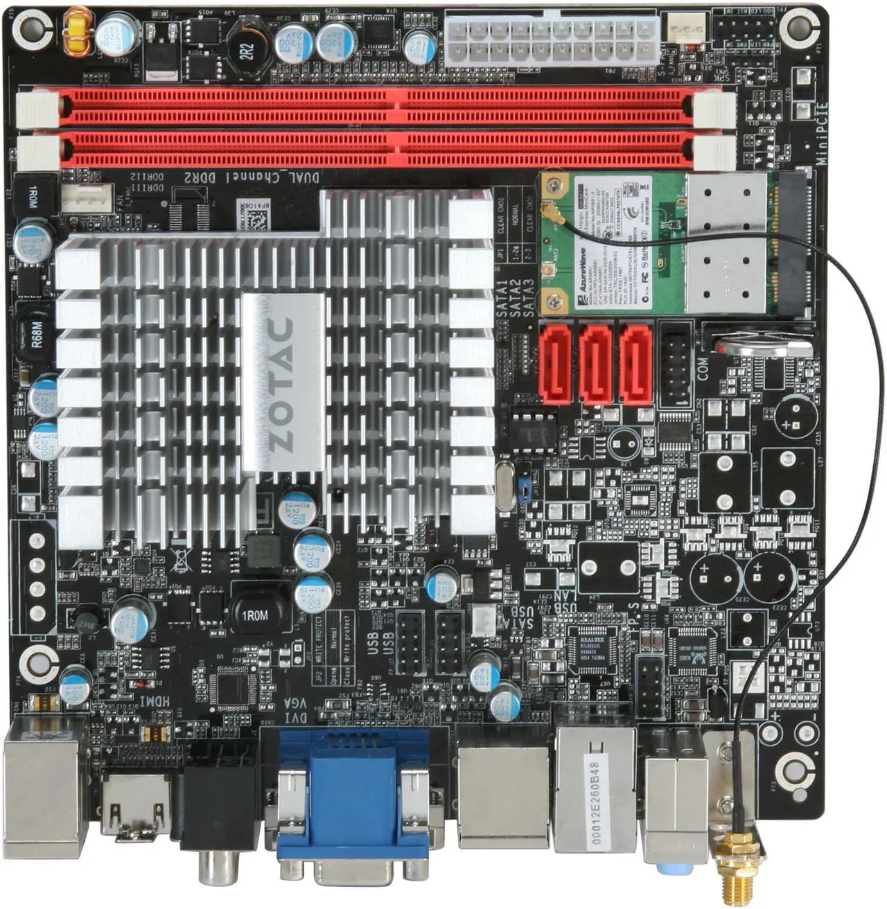 Alt view image 4 of 6 - ZOTAC IONITX-D-E Intel Atom 330 Dual Core 1.6 GHz 441 NVIDIA ION Mini ITX Motherboard / CPU Combo