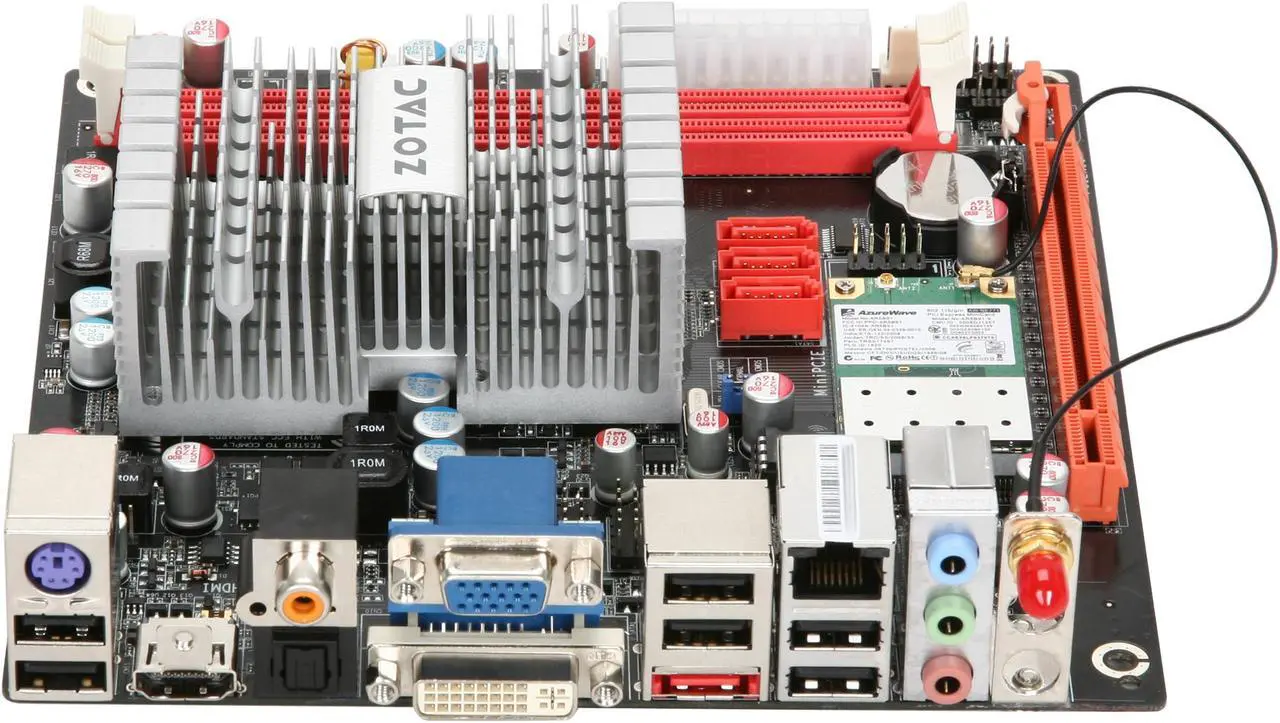 Alt view image 2 of 5 - ZOTAC IONITX-F-E Intel Atom 330 (1.6GHz, dual-core) MCP7A-ION Mini ITX Motherboard / CPU Combo