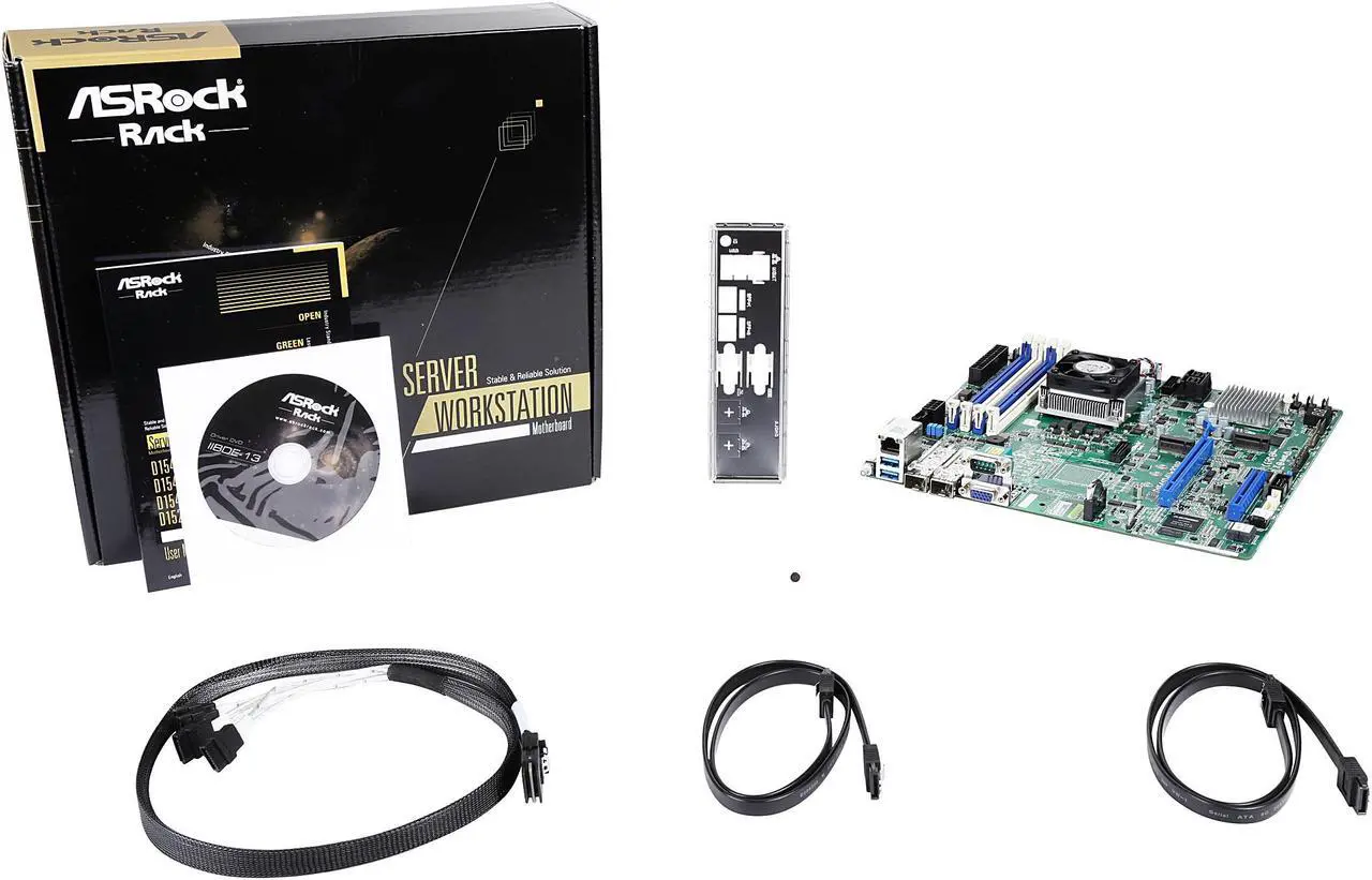 Alt view image 6 of 5 - Asrock Rack D1541D4U-2O8R Server Motherboard Intel Xeon D1541 SFP DDR4 ECC DIMM
