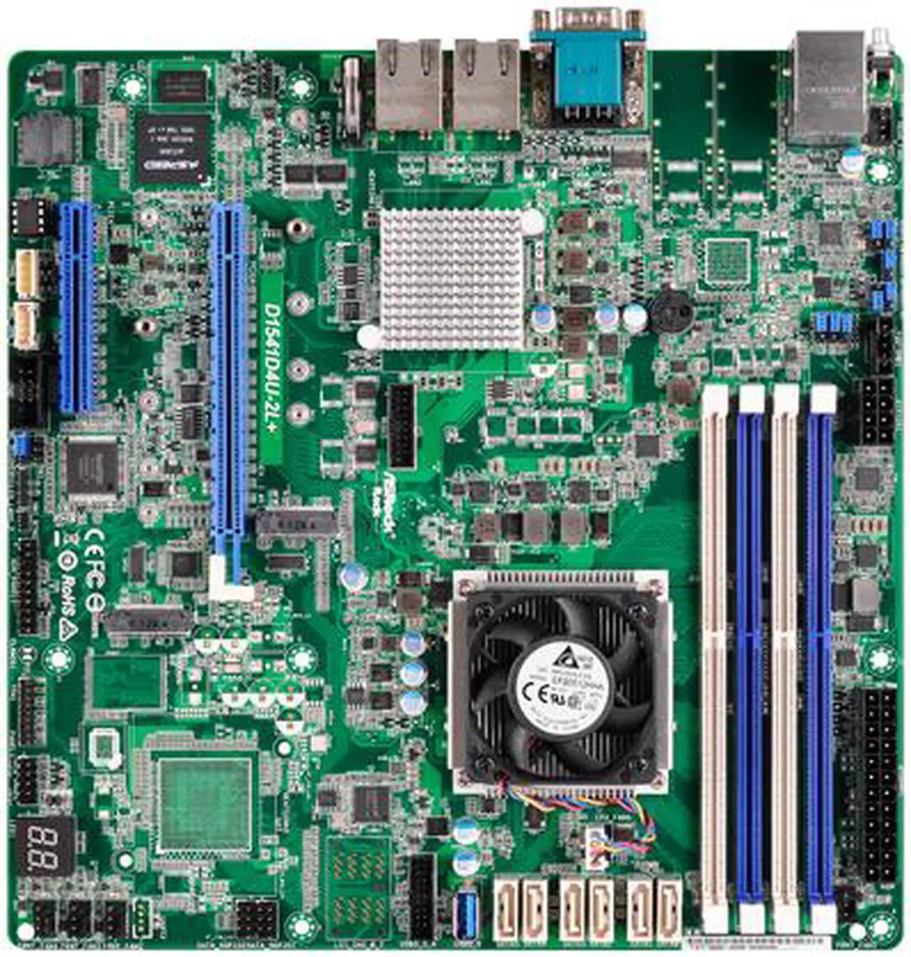 Alt view image 2 of 6 - ASRock D1521D4U-2L+ uATX Server Motherboard