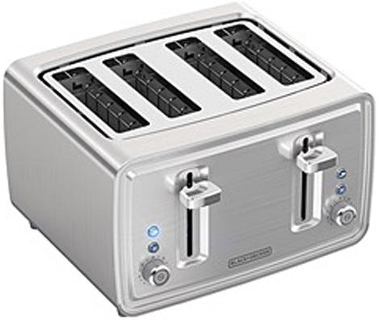 Alt view image 4 of 7 - Black+decker TR4900SSD 4 Slice Toaster, Stainless Steel (Silver)