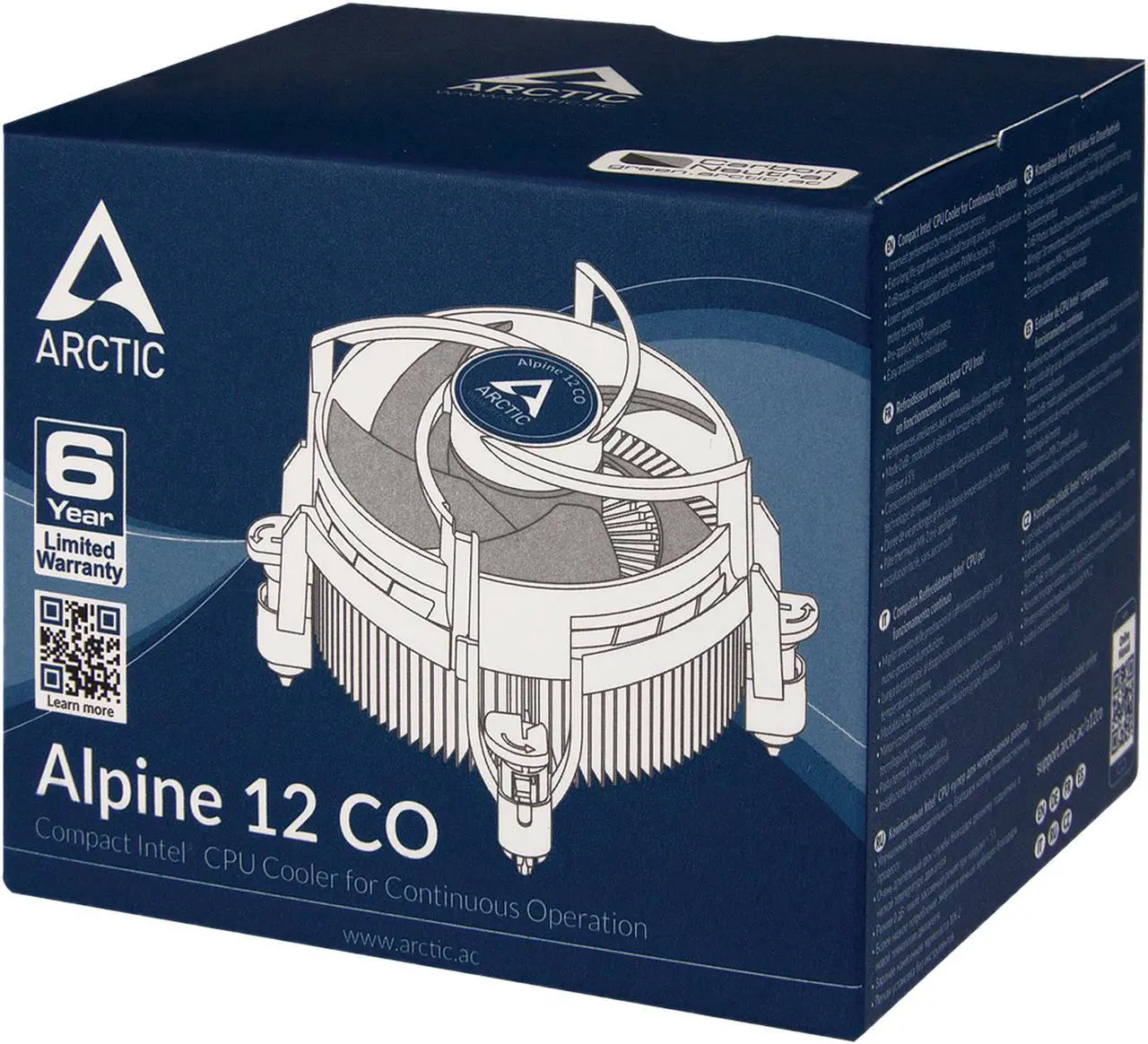Alt view image 7 of 8 - Arctic Alpine 12 Compact Intel CPU Cooler for Continuous Operation - ACALP00031A