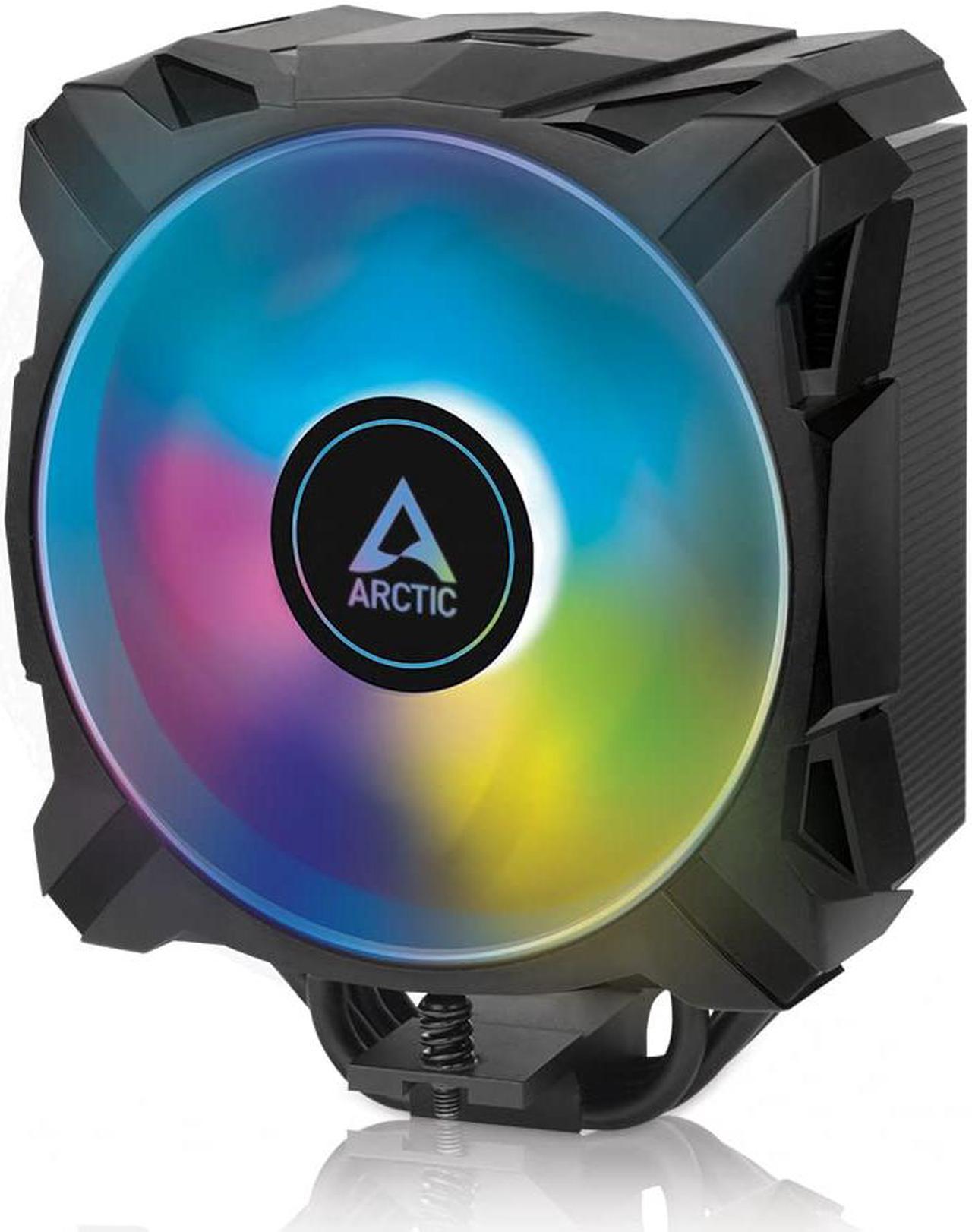 ARCTIC Freezer i35 A-RGB - Single Tower CPU Cooler with A-RGB, Intel Specific, Pressure Optimized 120 mm P-Fan, 200-1700 RPM, 4 Heat Pipes, incl. MX-5 Thermal Paste - Black