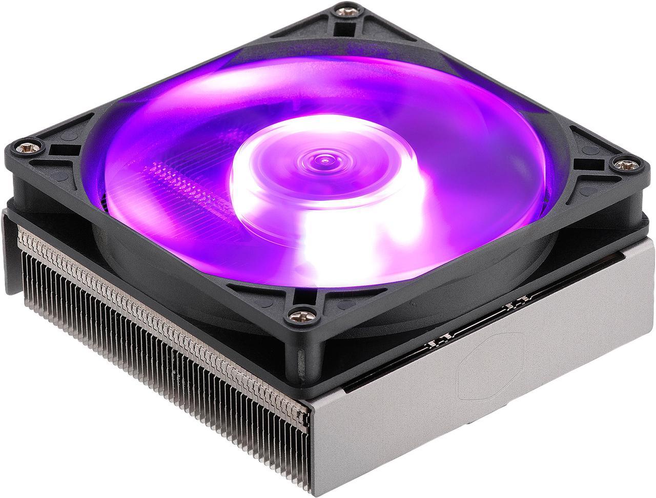 Cooler Master MasterAir G200P RGB low-profile CPU Air Cooler, 39.4 mm Ultra-Low-Profile Heatsink, Two C-Shaped Heatpipe, 92mm PWM Fan, RGB Lighting for AMD Ryzen/Intel LGA1200/1151