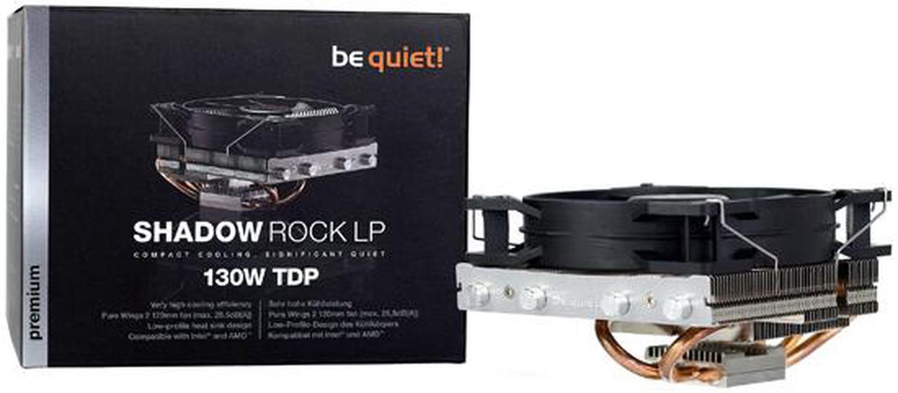 Alt view image 5 of 6 - be quiet! Shadow Rock LP CPU Air Cooler | 130W TDP | Low Profile CPU Cooler | Socket 1700 1200 1150 1151 1155 2011 Square ILM Compatible | AMD 4/5 and Intel Support | Low Noise | Silver/Black | BK002